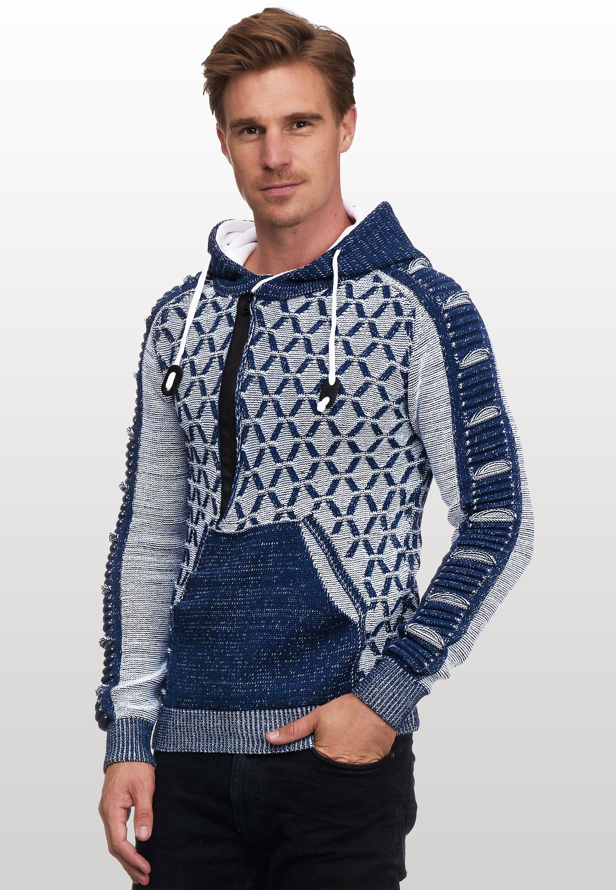 Rusty Neal ausgefallenem Design BAUR Kapuzensweatshirt, | bestellen ▷ in