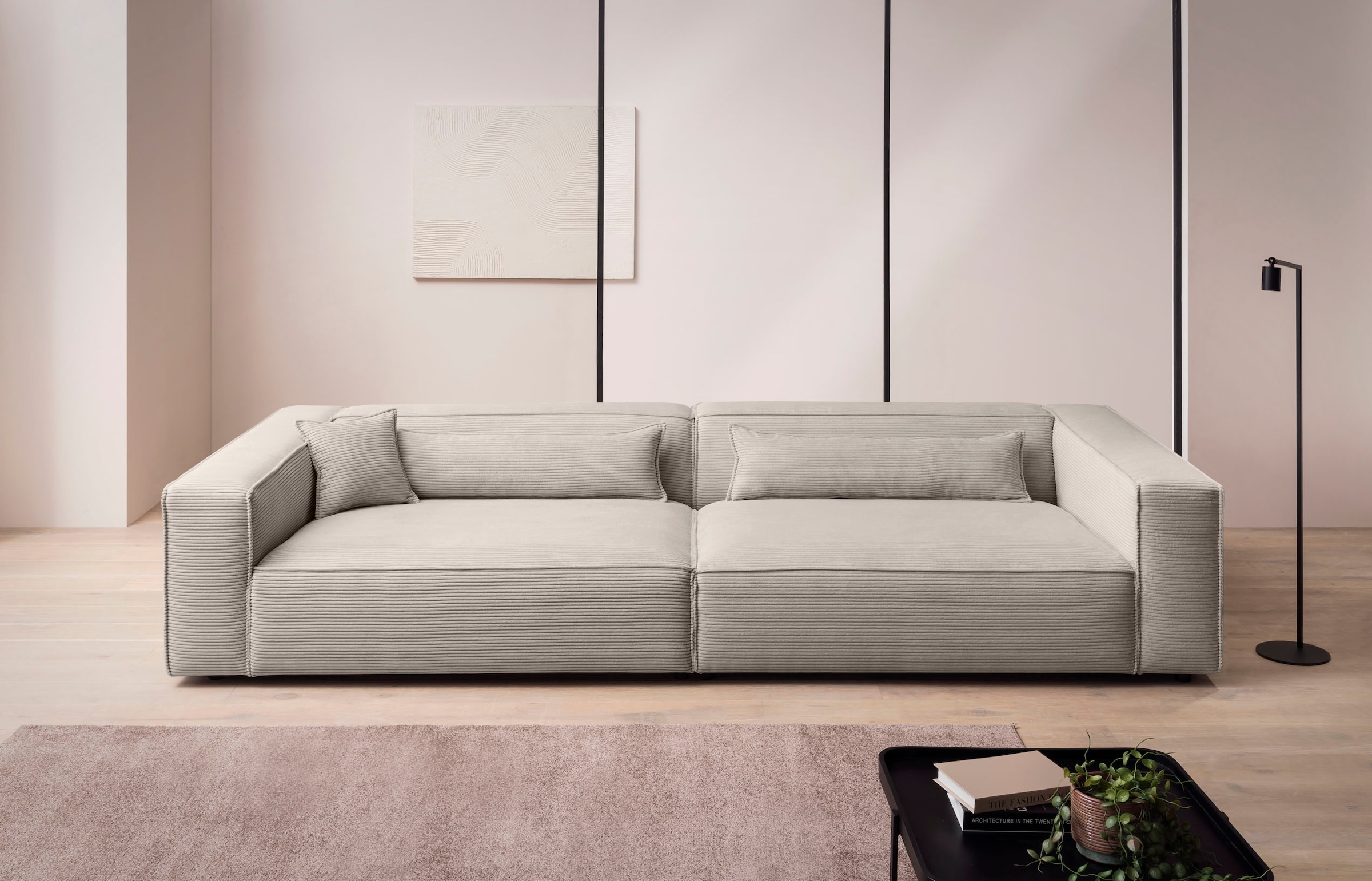 LeGer Home by Lena Gercke 3-Sitzer "PIARA, XXL Sofa mit Kedernaht, Big-Sofa günstig online kaufen