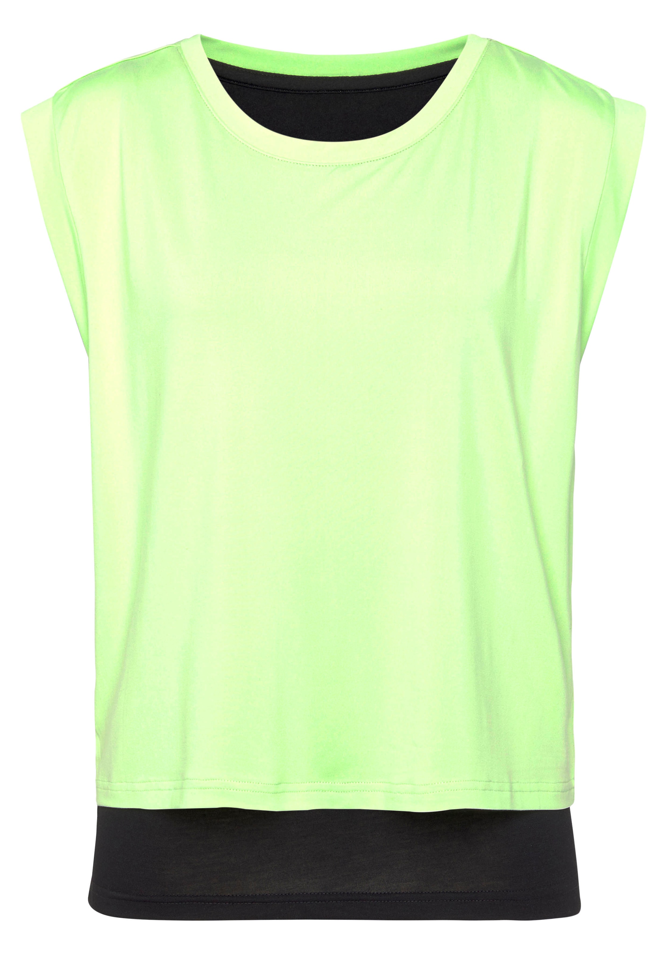 bestellen »-Sportshirt«, ACTIVE doppellagigen 2-in-1-Shirt Look BAUR im LASCANA online |