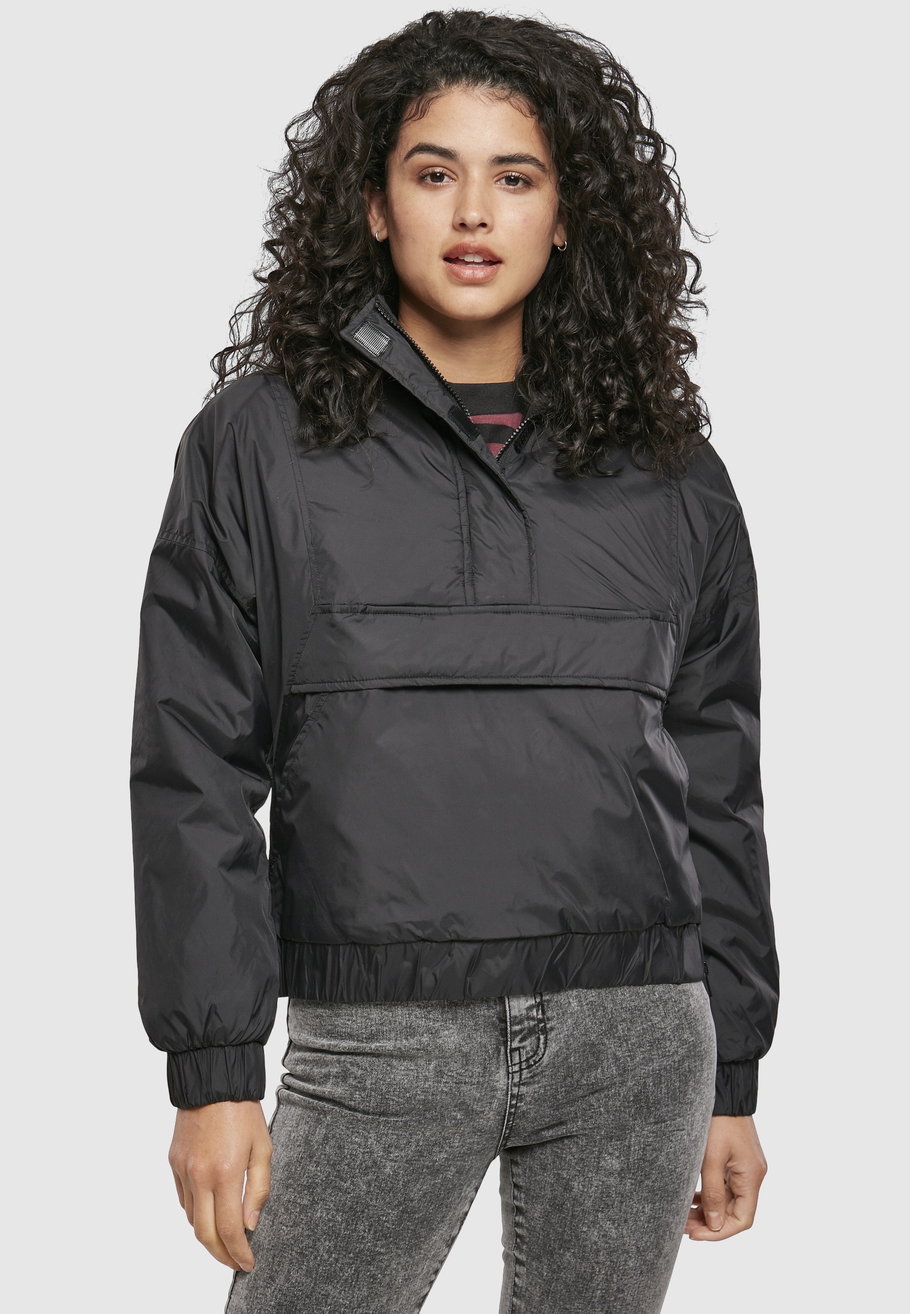 URBAN CLASSICS Langmantel »Urban Classics Damen Ladies Panel Padded Pull Over Jacket«