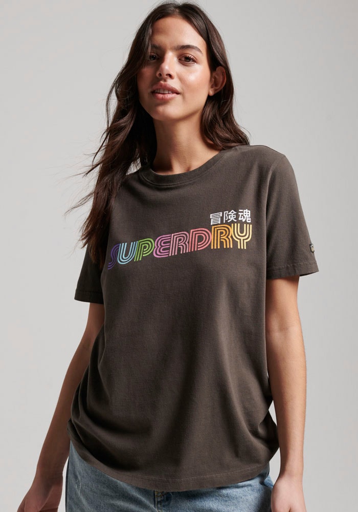 Superdry Rundhalsshirt »VINTAGE RETRO RAINBOW TEE« online kaufen | BAUR
