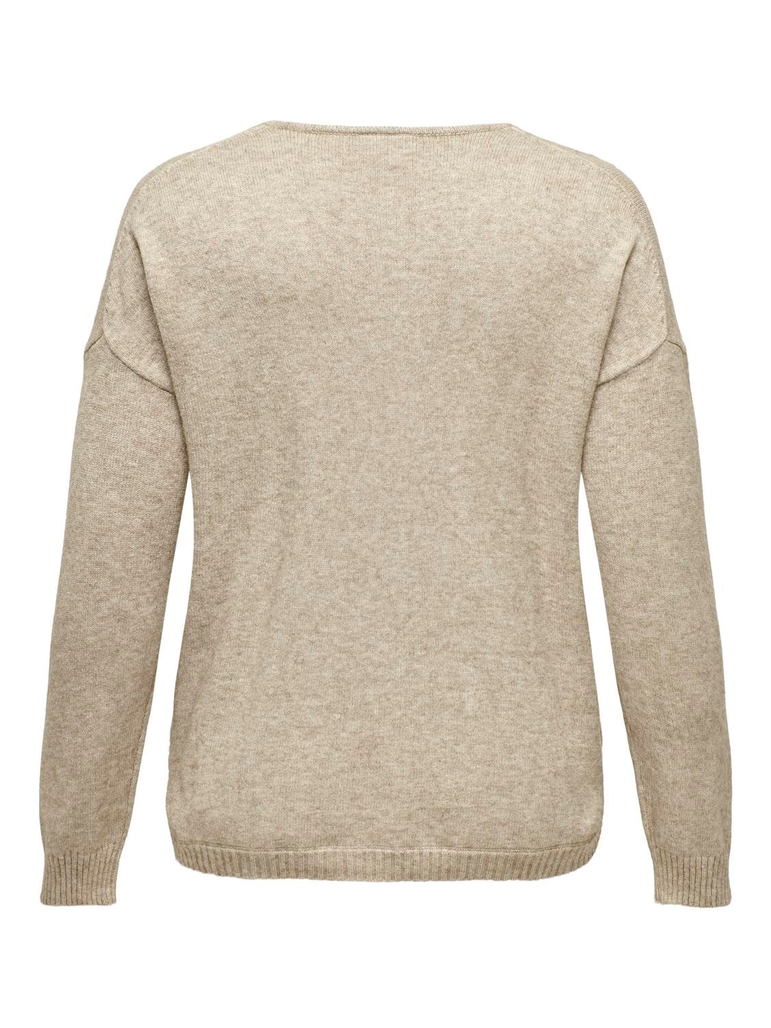 ONLY CARMAKOMA V-Ausschnitt-Pullover »CARMARGARETA LS PULLOVER KNT NOOS«