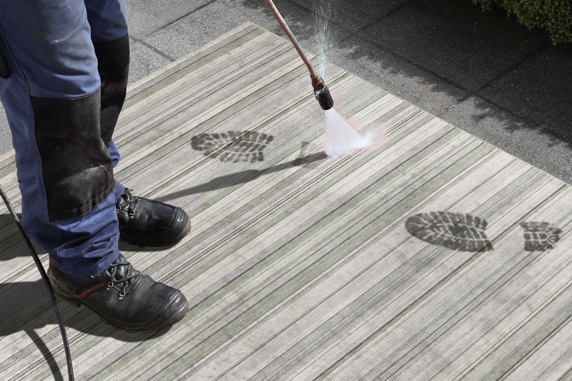 ELLE DECORATION Teppich »Calais«, rechteckig, 4 mm Höhe, Strapazierfähig und pflegeleicht, Flachgewebe, Gestreift