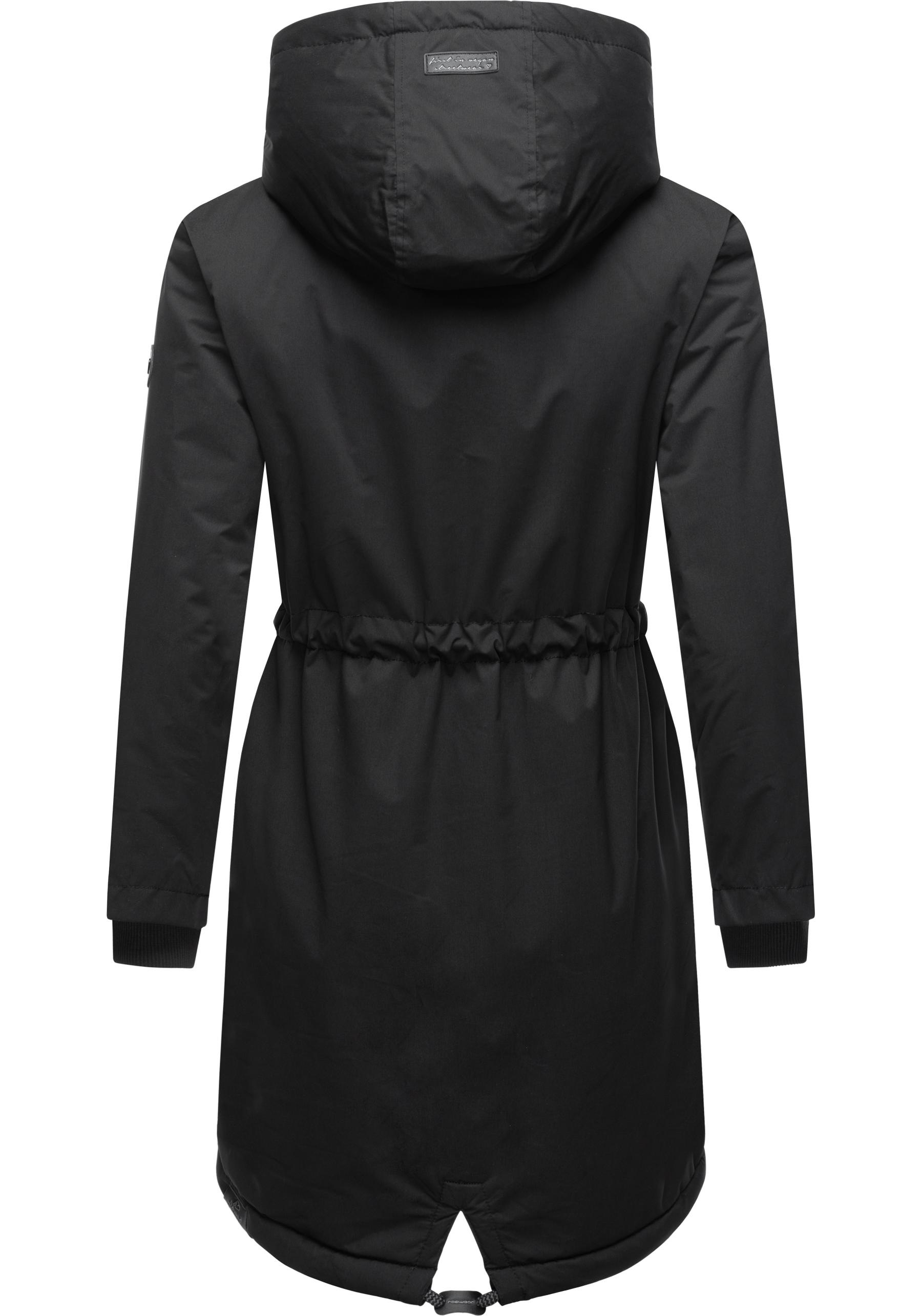 Ragwear Wintermantel »Crescend«, Wasserdichter Winterparka mit Kapuze und Teddyfleece