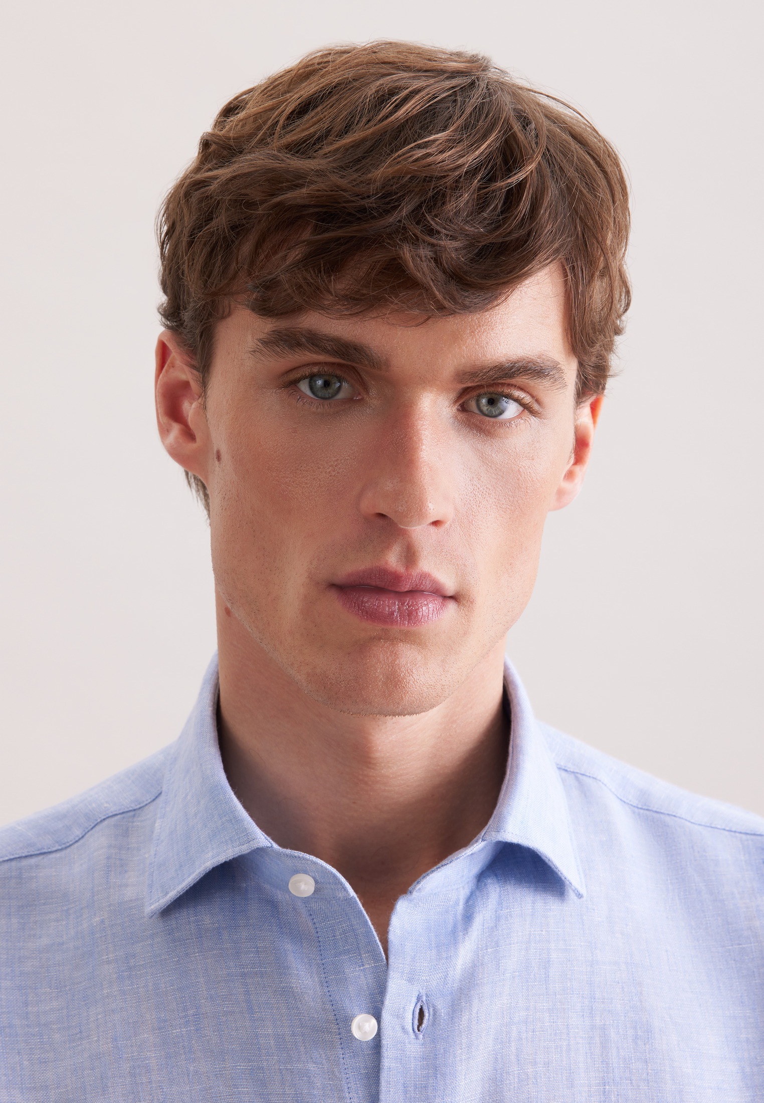 Thumbnail - seidensticker Leinenhemd "Schwarze Rose" Shaped 1/1 Kentkragen Uni