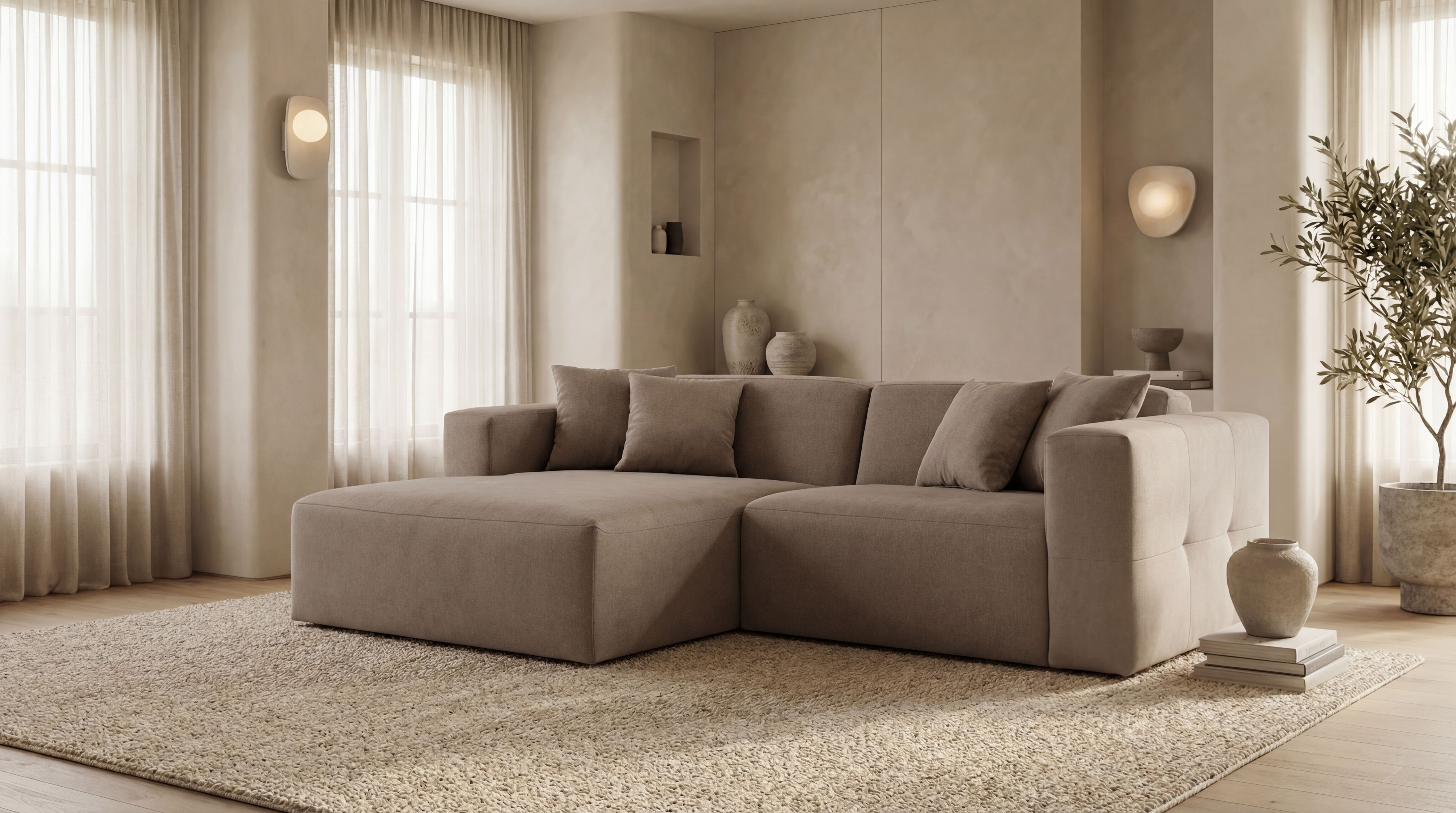 OTTO home Ecksofa "Kelani" mit dekorativer Knopfsteppung an den Armlehnen