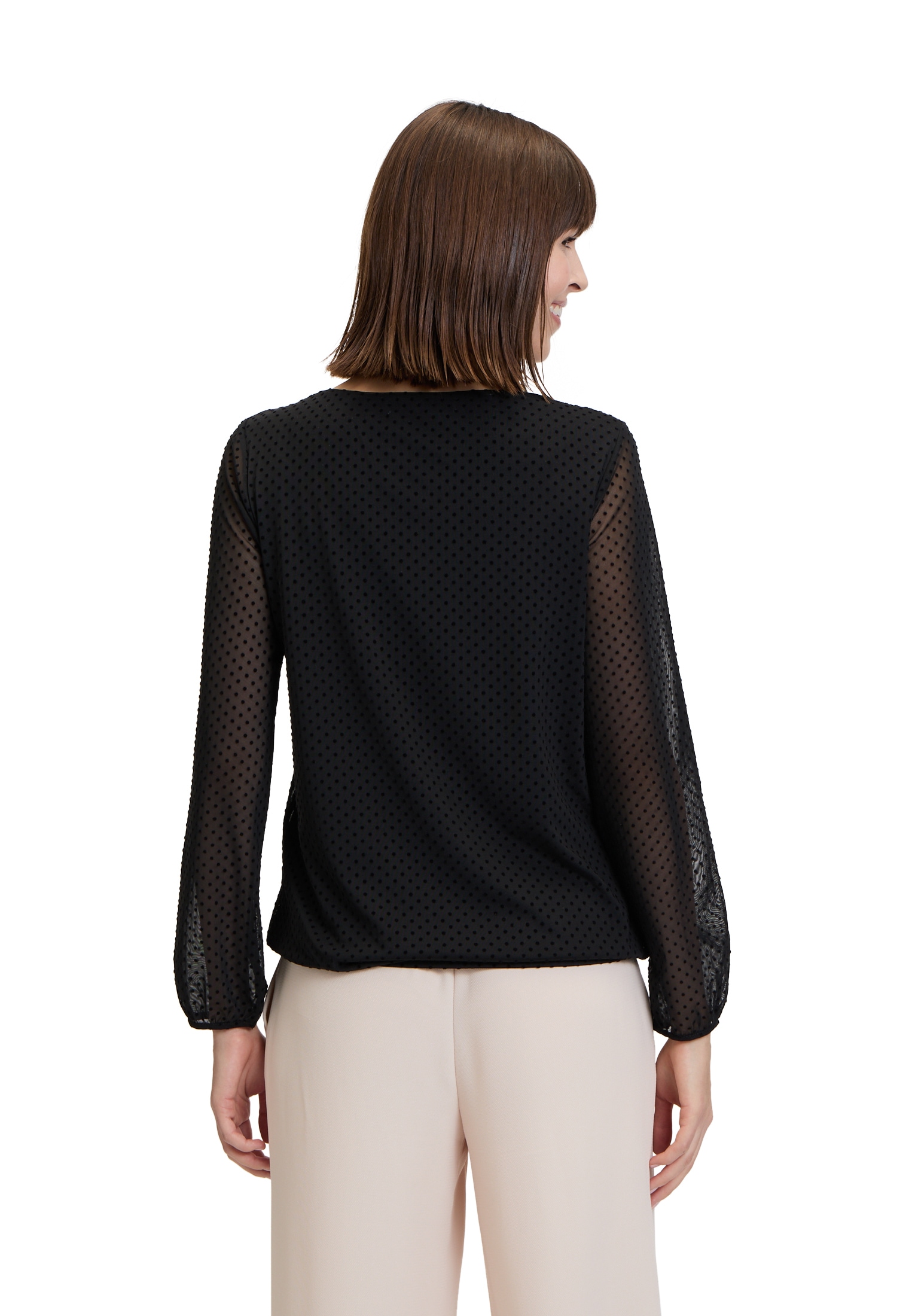 Betty&Co Kurzarmshirt »Betty & Co Blusenshirt mit Raffung«, (1 tlg.), Muster