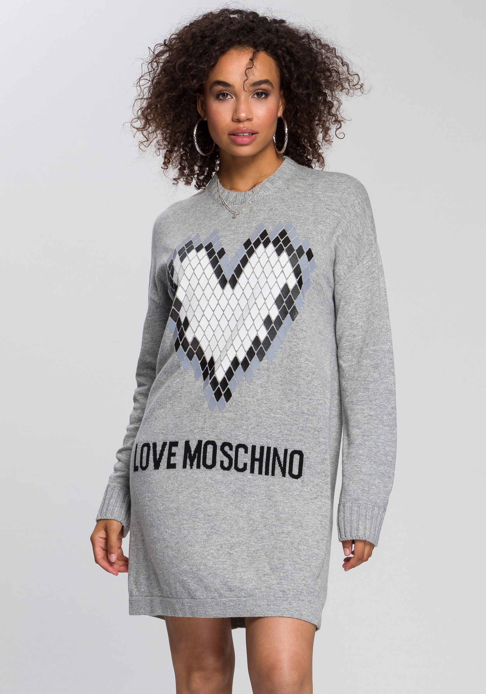 LOVE MOSCHINO Strickkleid, mit großem 