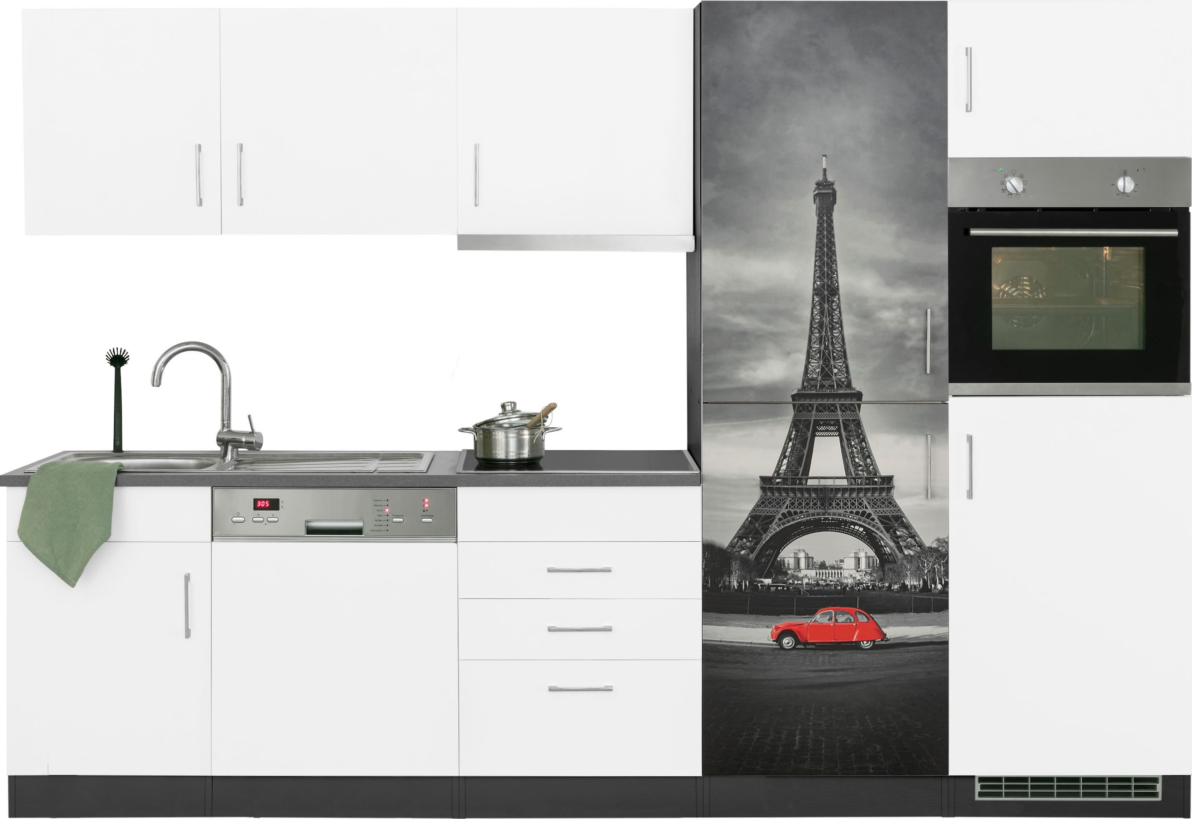 Induktionskochfeld kaufen Küchenzeile BAUR »Paris«, Breite HELD E-Geräten, MÖBEL cm, mit 290 | mit wahlweise