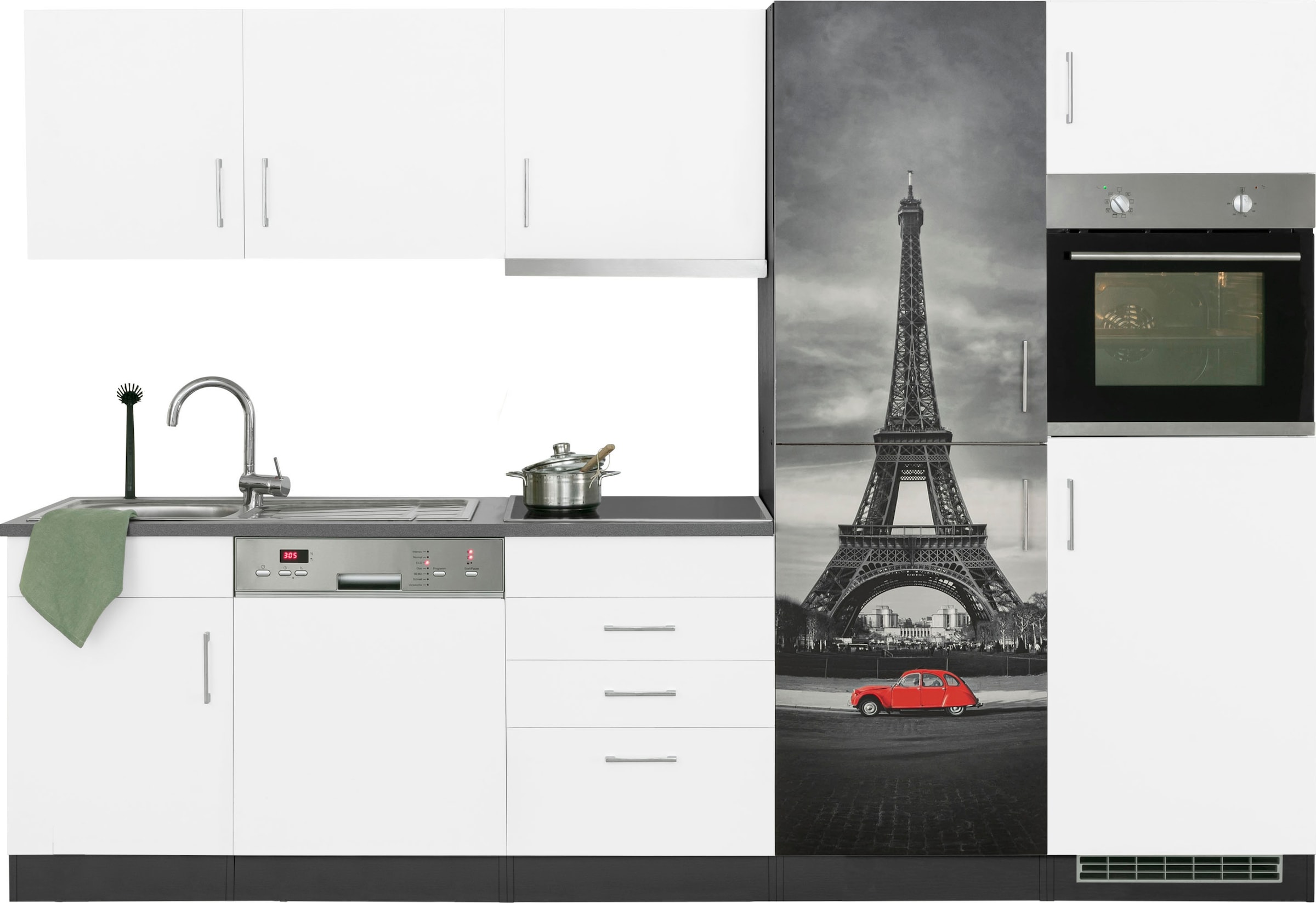 HELD MÖBEL Küchenzeile "Paris", mit E-Geräten, Breite 290 cm, wahlweise mit günstig online kaufen