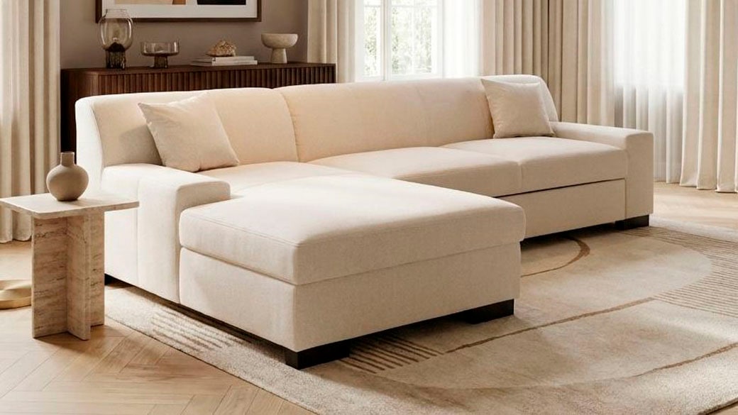 OTTO home "Faxxe 268 x 153 cm, auch mit Schlaffunktion" aus pflegeleichtem, weichem Bezugsstoff, L-Form