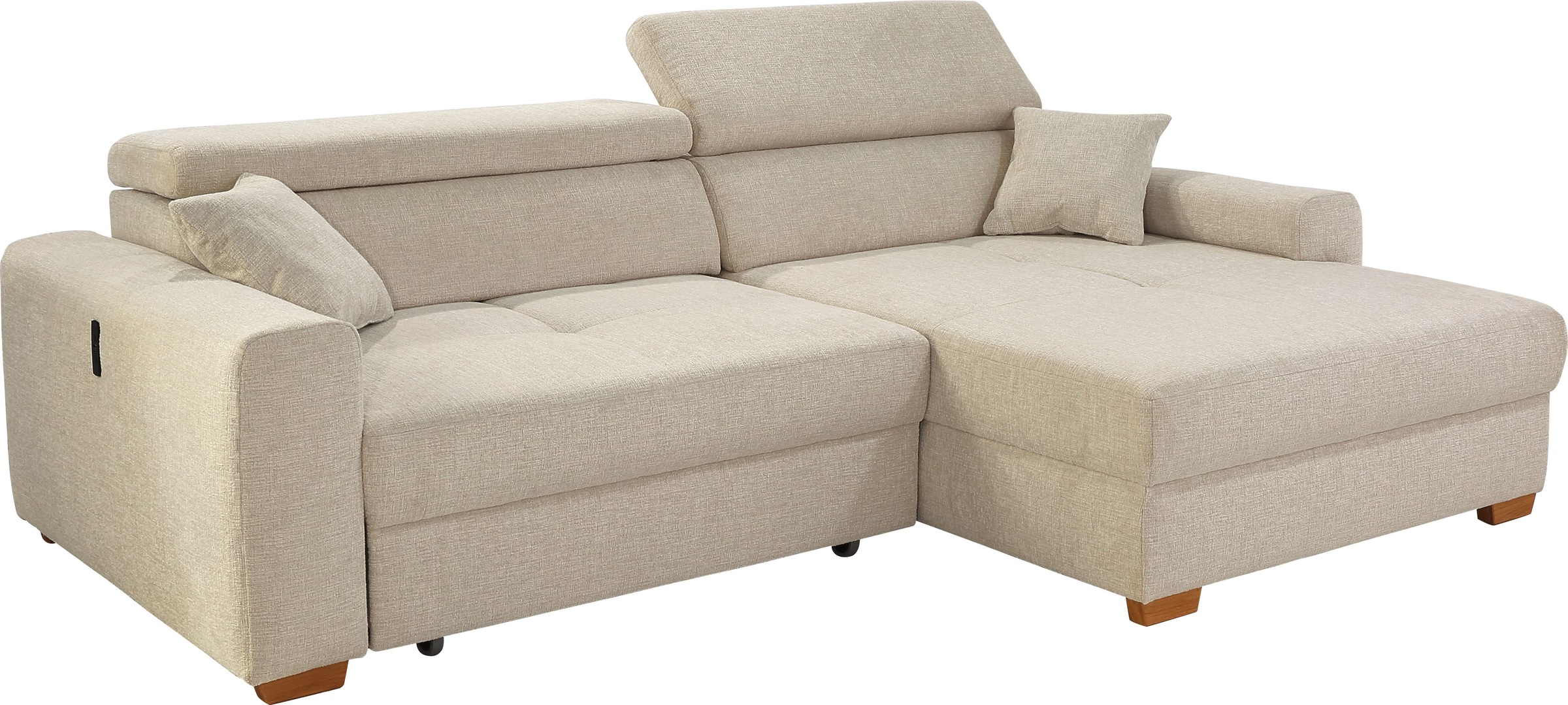 Thumbnail - Jockenhöfer Gruppe Ecksofa "Slider L-Form, B: 277 cm, mit 60 cm elektrischer Sitztiefenverstellung" 140kg Belastbarkeit,...