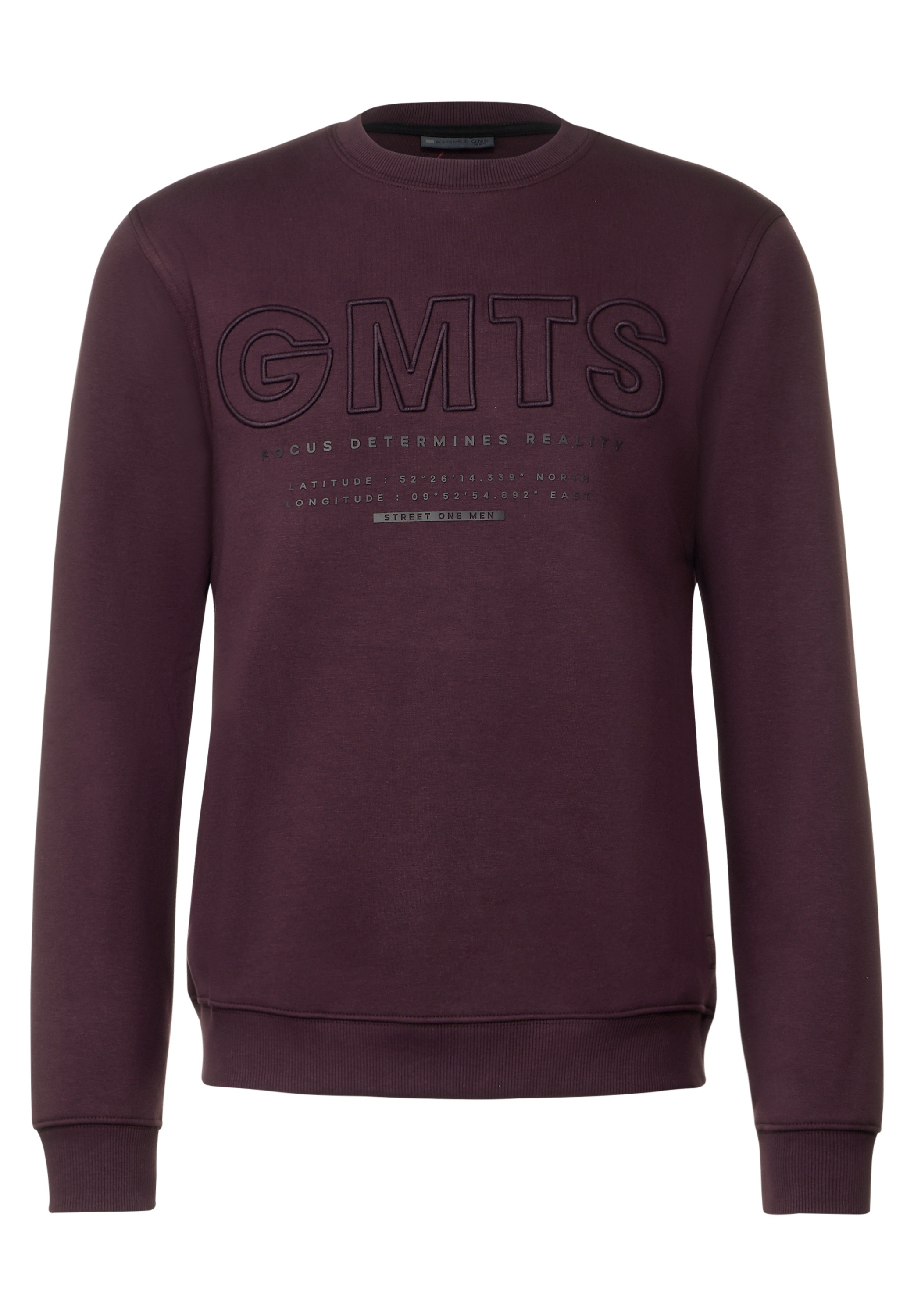 STREET ONE MEN Sweatshirt, in Unifarbe