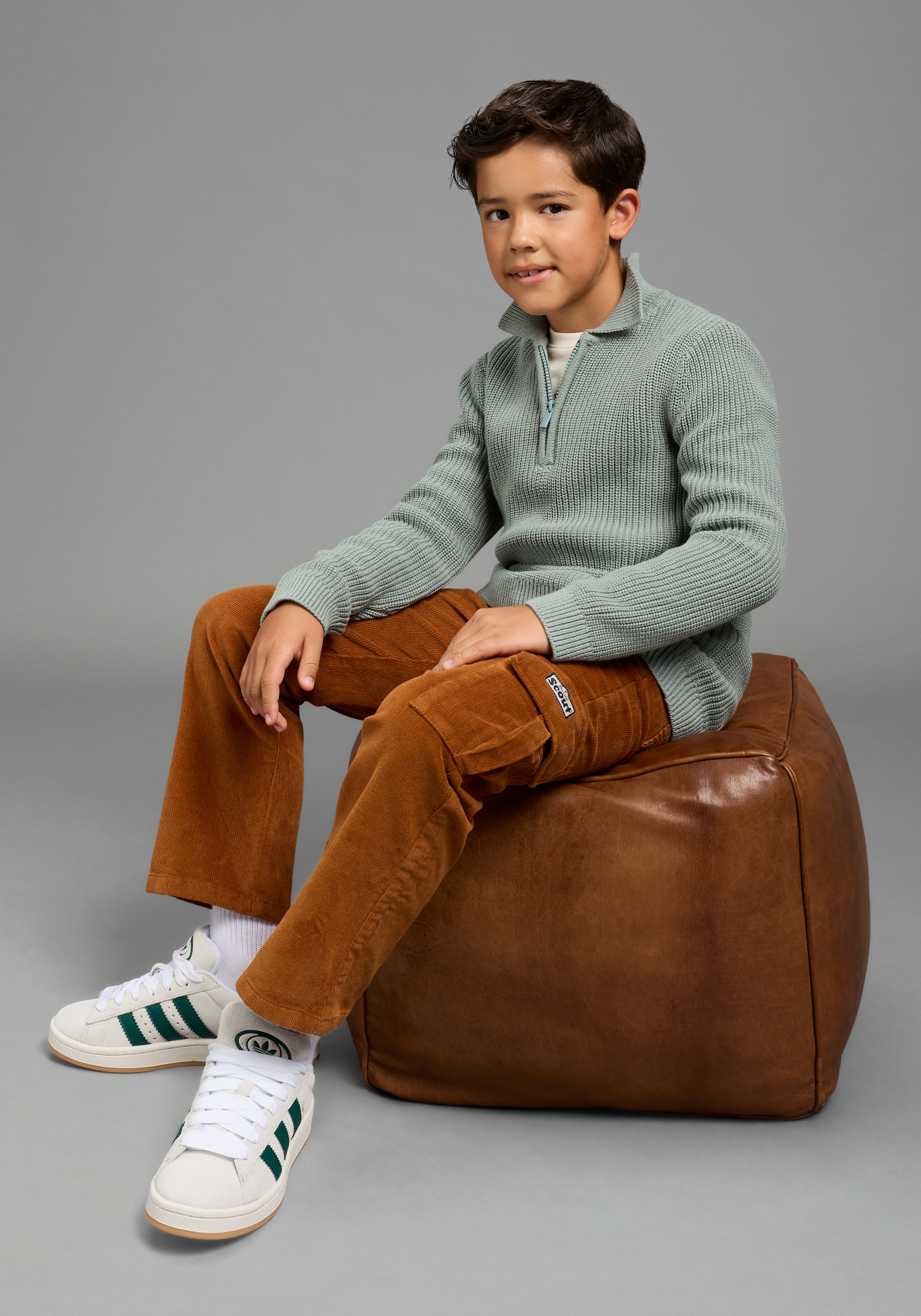 Scout Strickpullover »Gerippter Pulli mit Kragen und Reißverschluss - NEU von SCOUT« Troyer-Pullover aus Strickmaterial, mit hohem Baumwollanteil