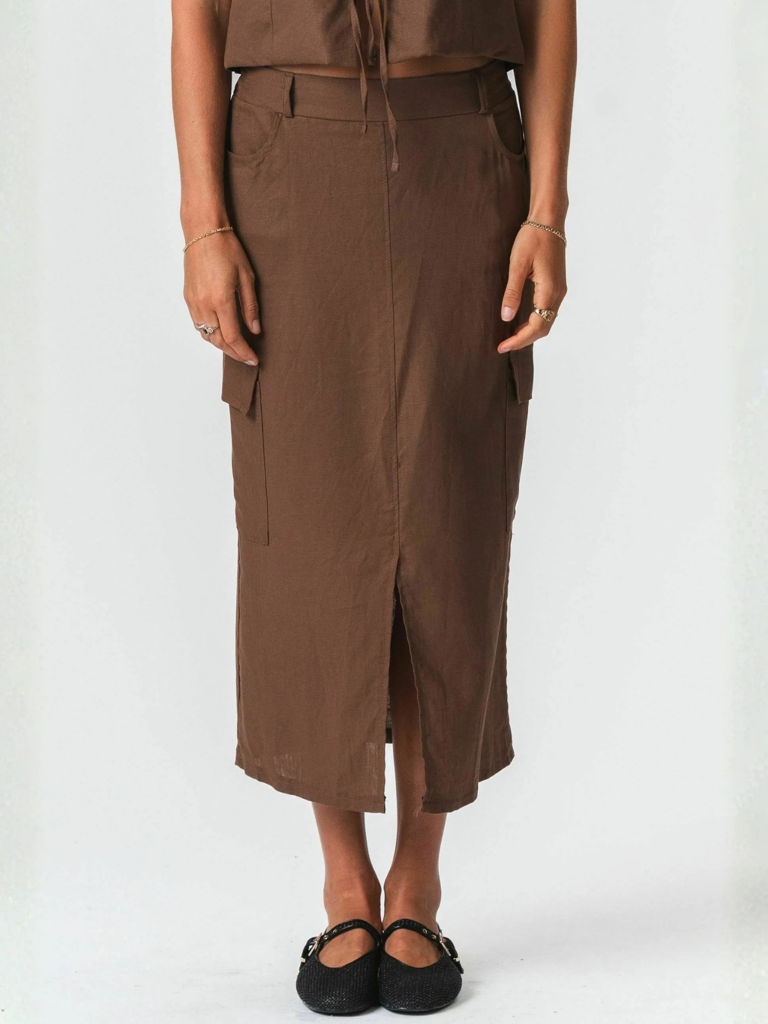 TeeShoppen "TEESHOPPEN Skirt Hør"