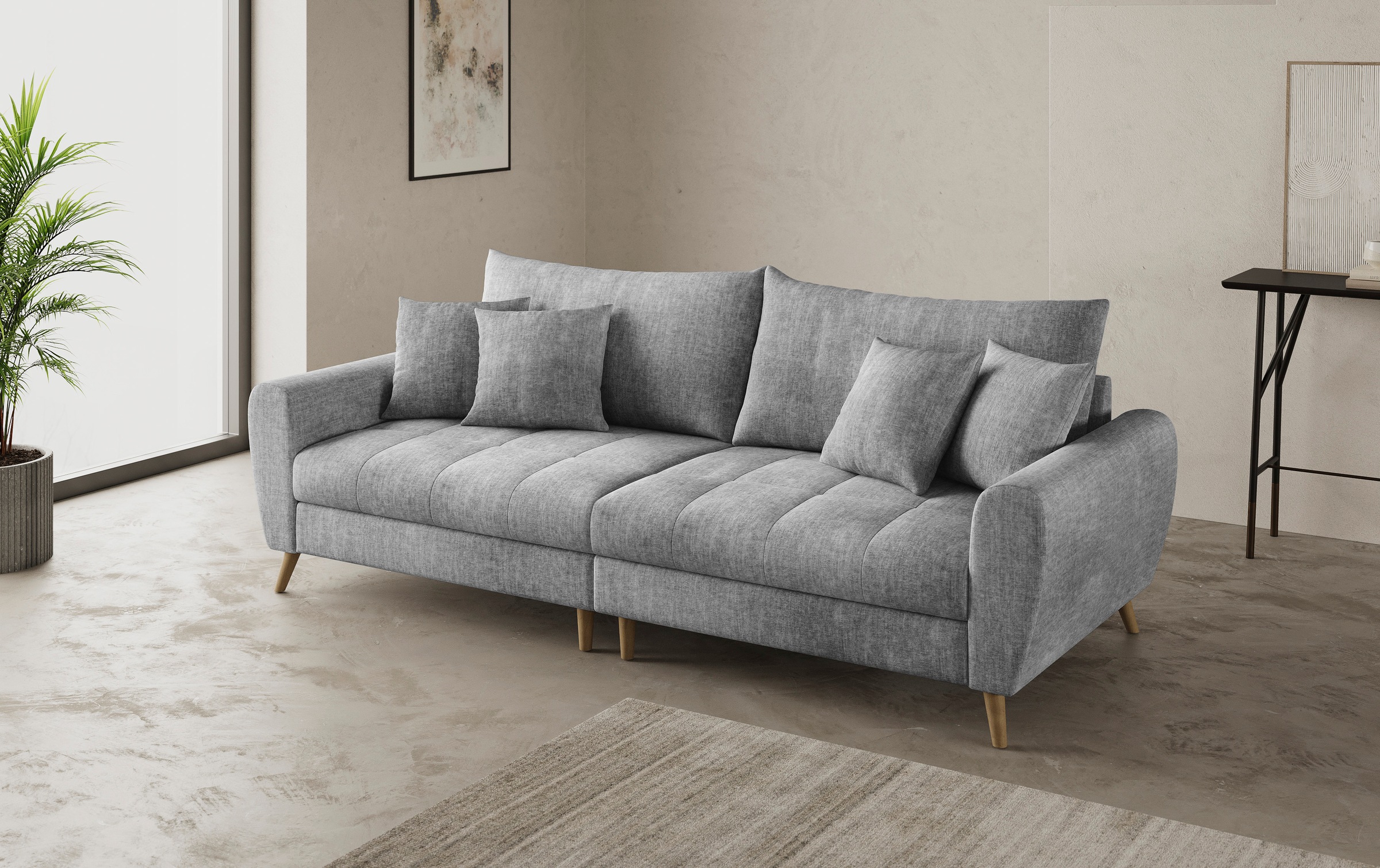 Mr. Couch Big-Sofa »Blackburn II«, Wahlweise mit Kaltschaumpolsterung bis 140 kg belastbar