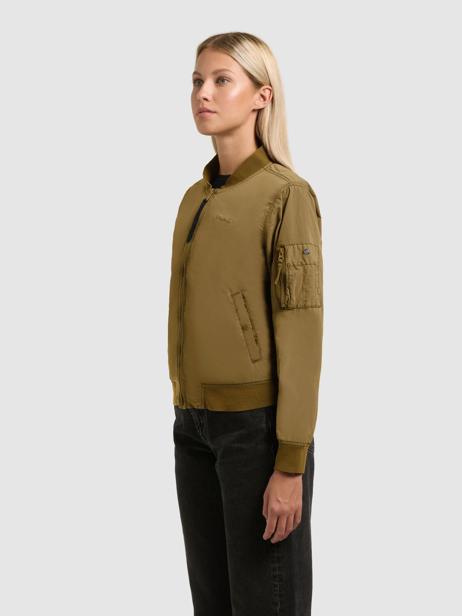 khujo Bomberjacke »Denz« ohne Kapuze Matte Damen Übergangsjacke mit Bündchen