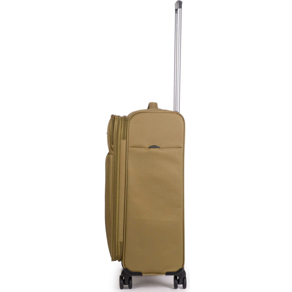 Stratic Weichgepäck-Trolley »Stratic Light + M, khaki«, 4 Rollen