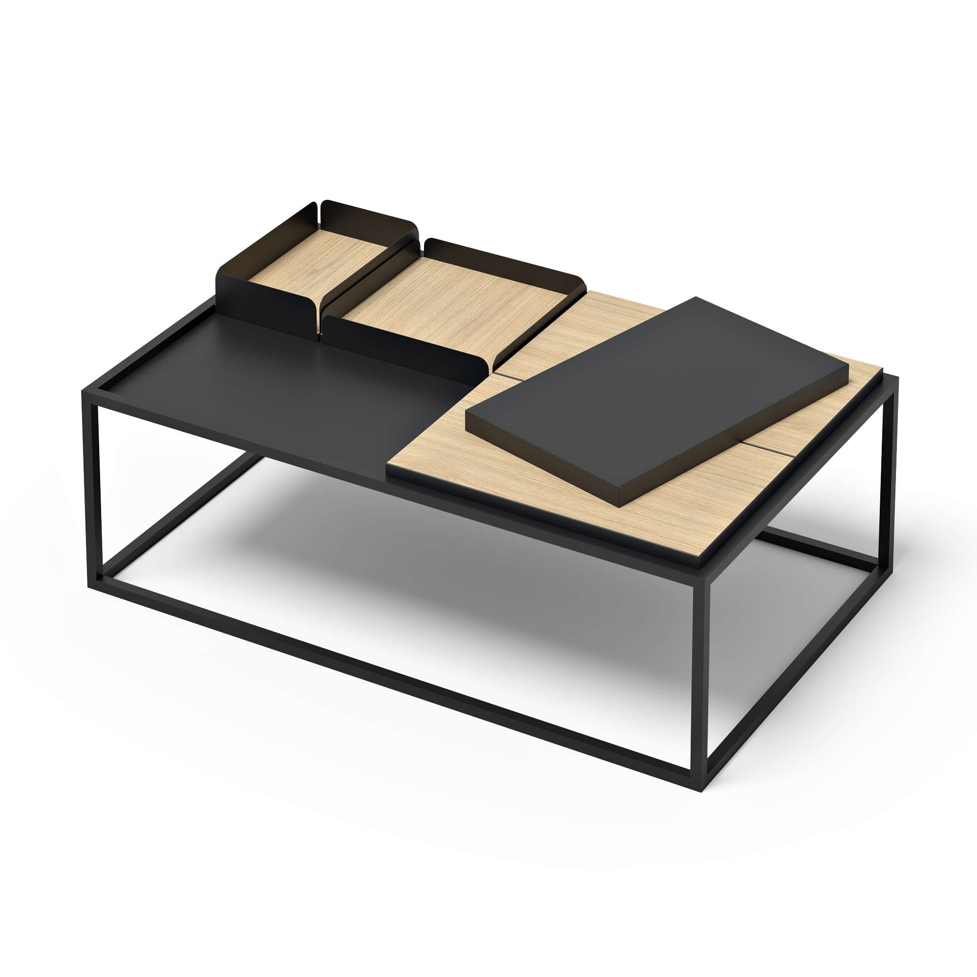 TemaHome Couchtisch »Douro Sofatisch, Wohnzimmertisch, Kaffeetisch,«, mit Metallgestell, Breite 120 cm, mit 3 oder 4 kleine tischplatten