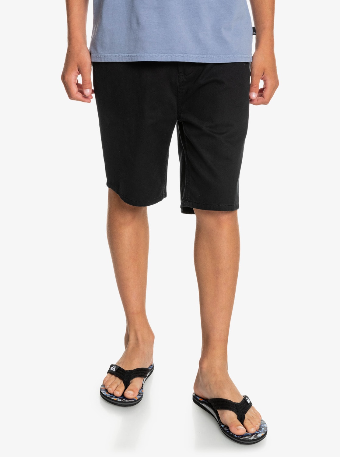 QUIKSILVER Jungen Chinoshorts "Everyday", schwarz, Gr. 12, 100% Baumwolle, Hosen