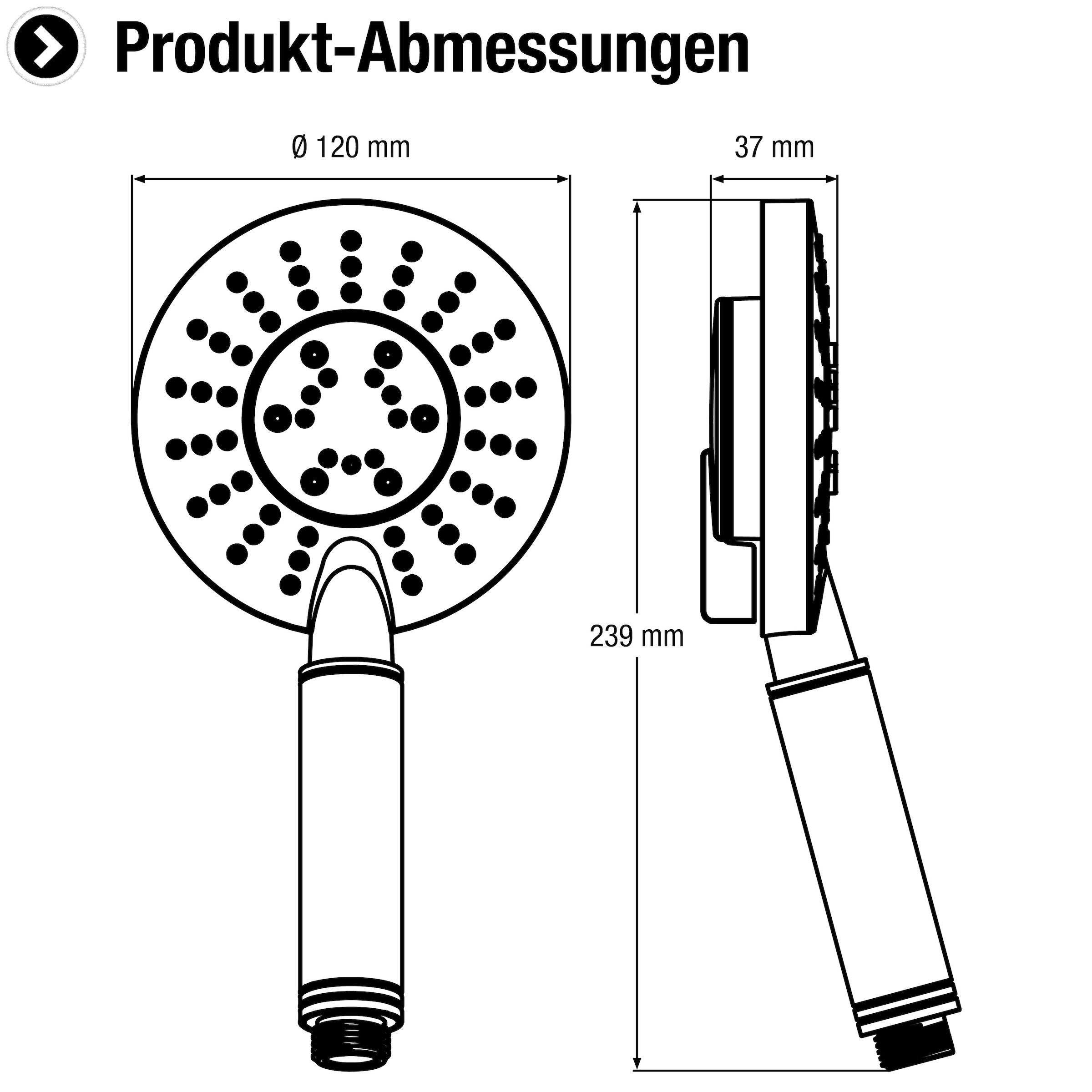 CORNAT Handbrause »Vanezza Handbrause 3 Strahl« 1 tlg.