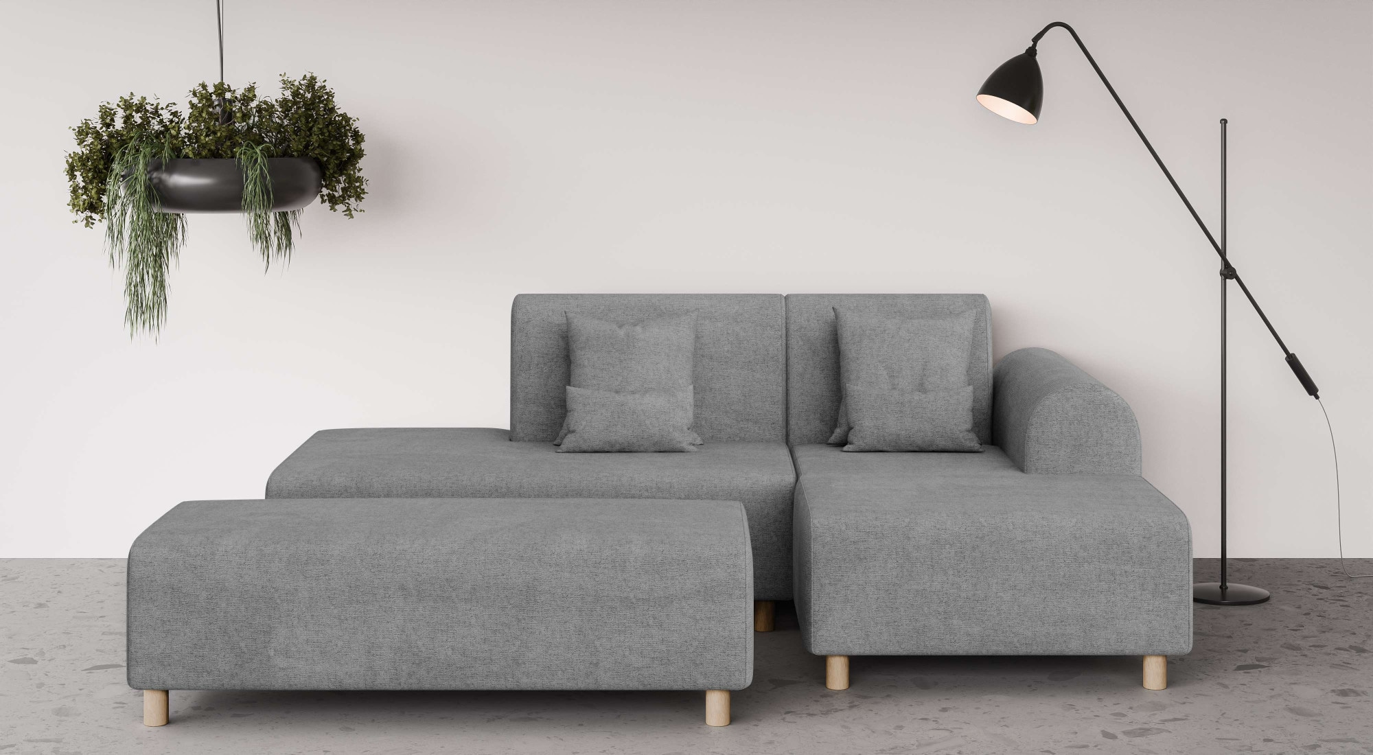 OTTO home Ecksofa "Suyala" L-Form mit Hocker günstig online kaufen