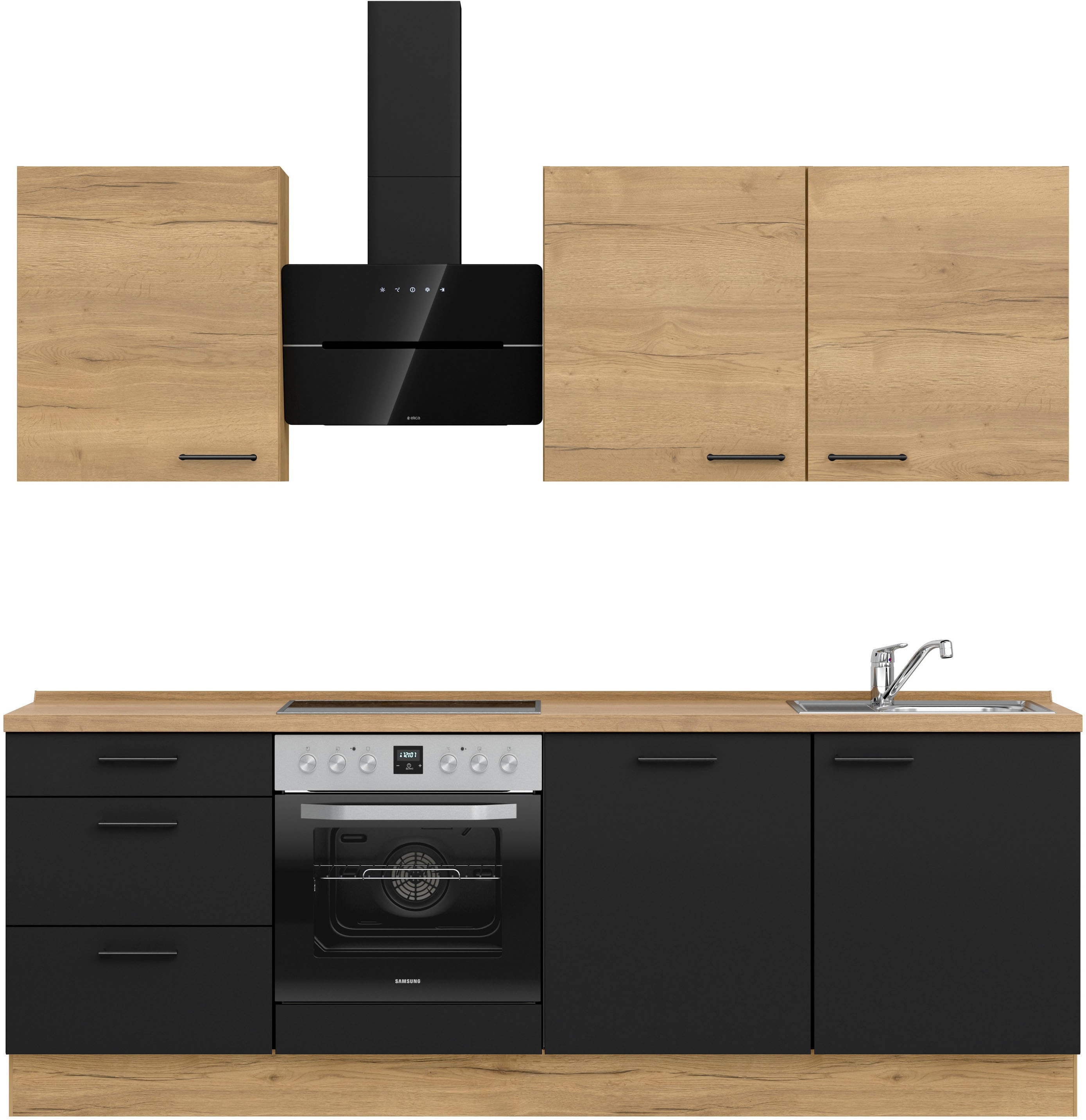nobilia ""MIAMI", NEU: individuell anpassbar mit gratis Profi-Beratung" vormontiert, Breite 240 cm, Ausrichtung wählbar, wahlw. mit E-Geräten