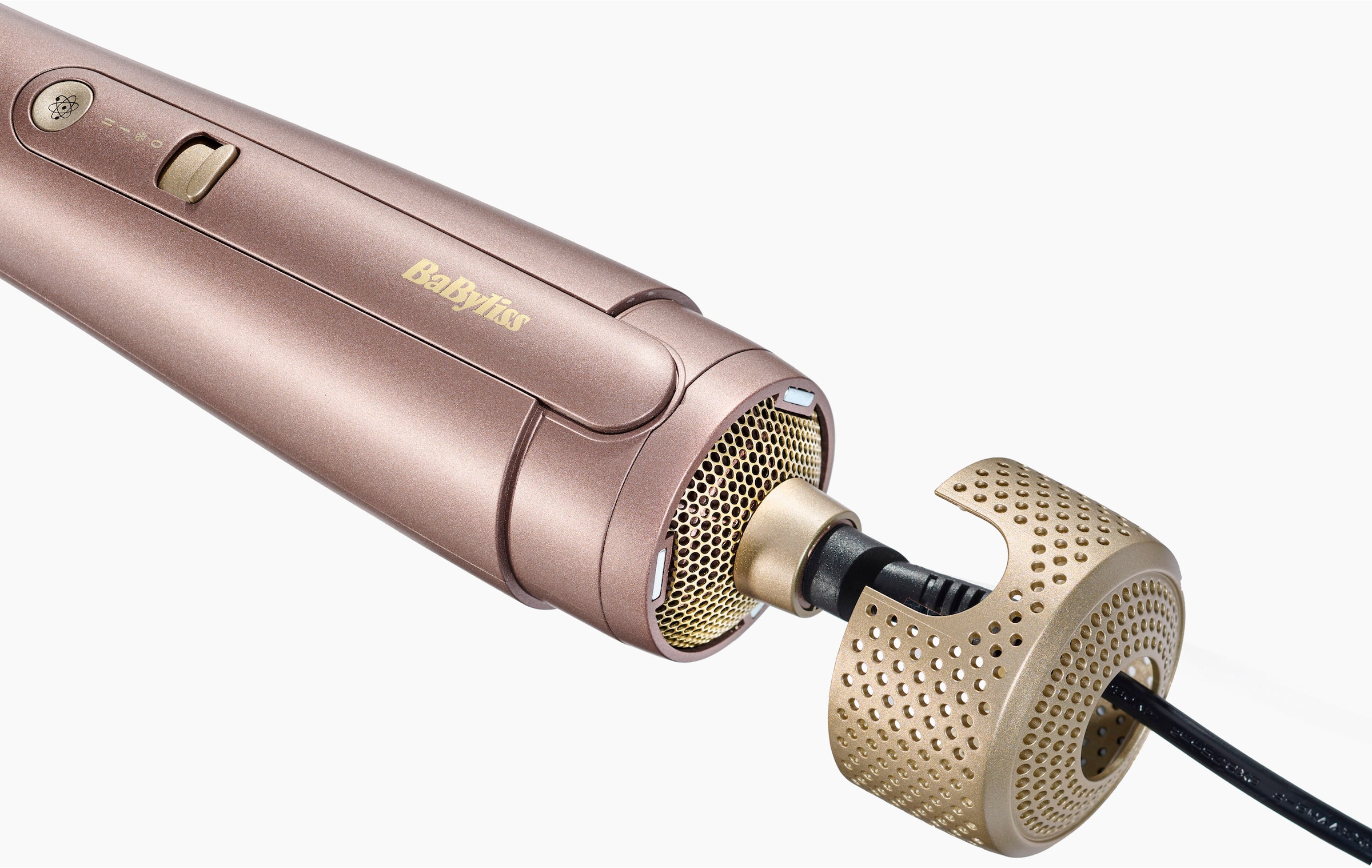 BaByliss Warmluftbürste »Air Power Volume AS95E«, 2-in-1 Warmluft- und Heizbürste, WET/DRY Modi, ovale Bürste für Glanz