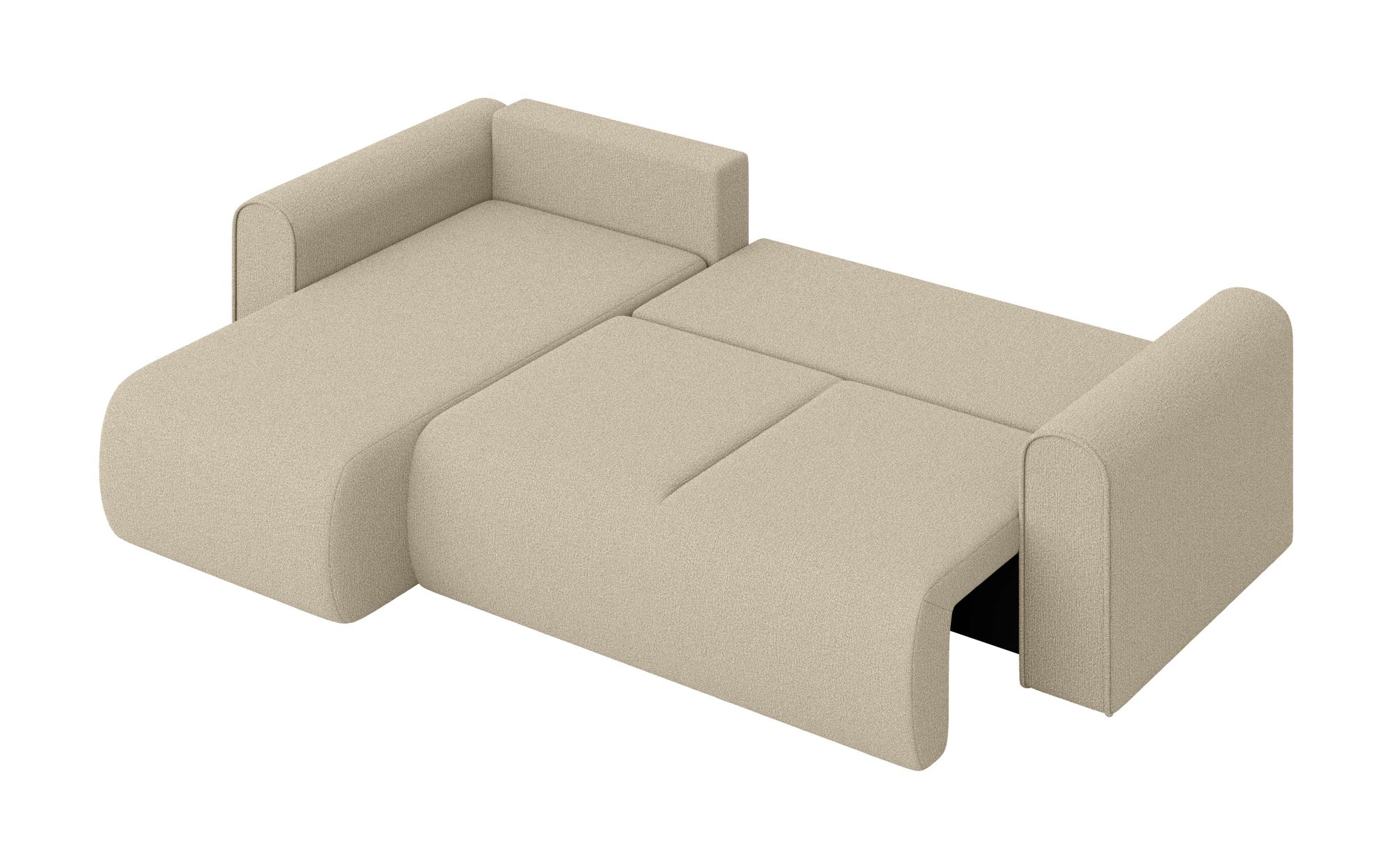 INOSIGN Ecksofa »Zacharia wahlweise Schlafsofa mit Bettkasten, B/T/H 250/166/86 cm«, L-Form mit Wellenunterfederung, Recamiere beidseitig montierbar