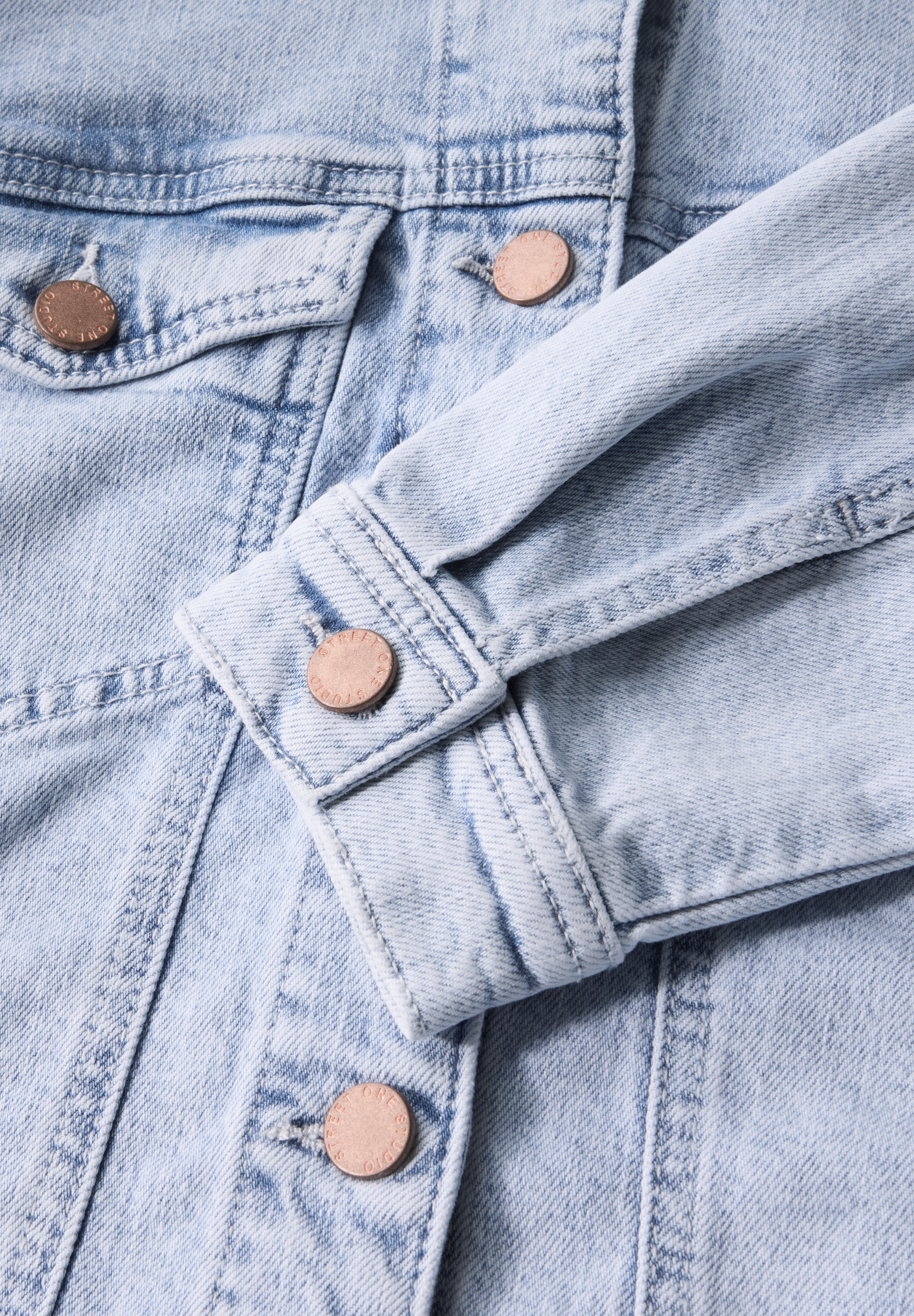 STREET ONE STUDIO Jeansjacke, ohne Kapuze, mit Brusttaschen