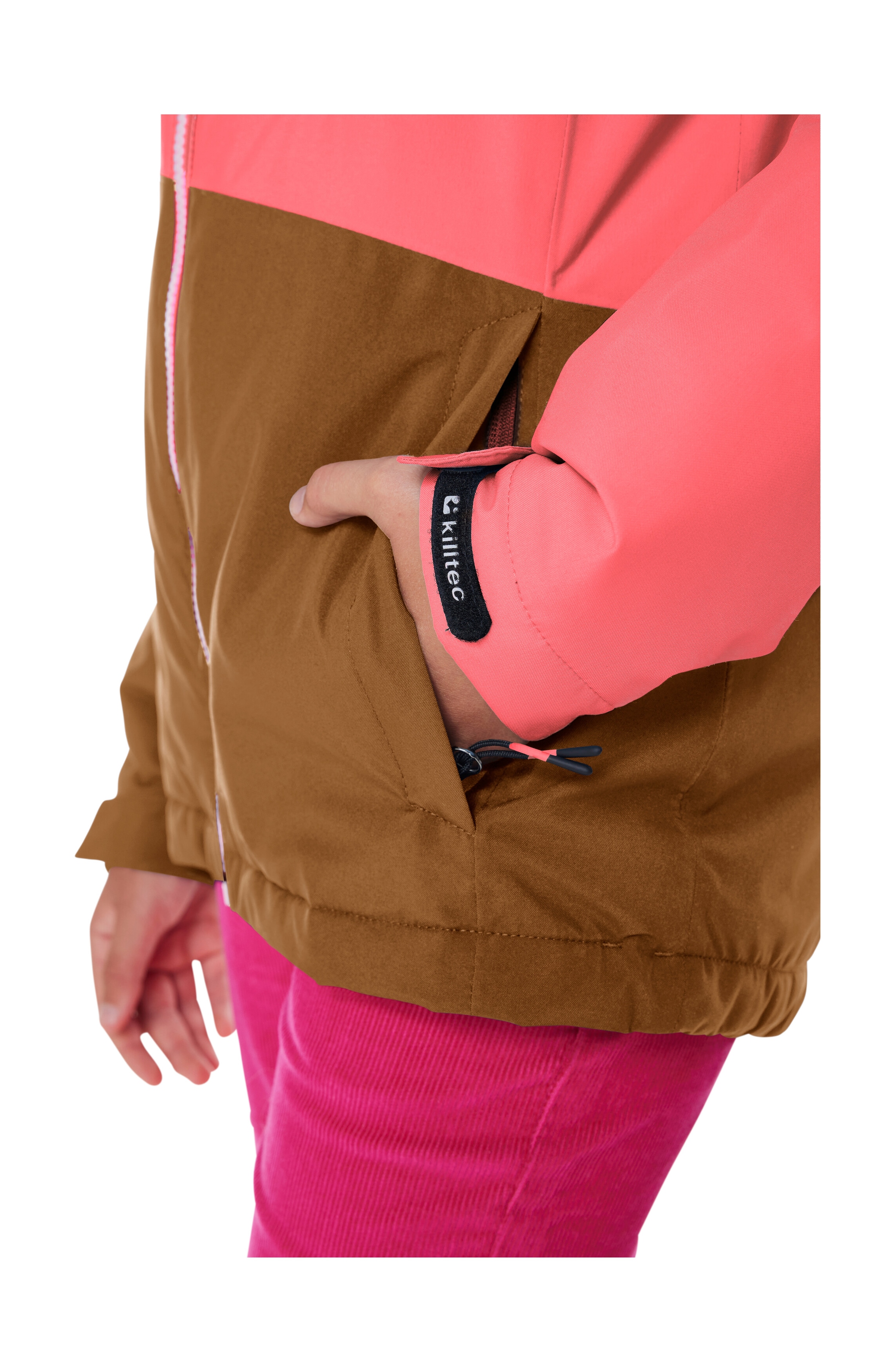 Killtec Skijacke »KSW 331 GRLS SKI JCKT« Atmungsaktive, wasserdichte Jacke mit Fleece-Innenseite, Skipasstasche