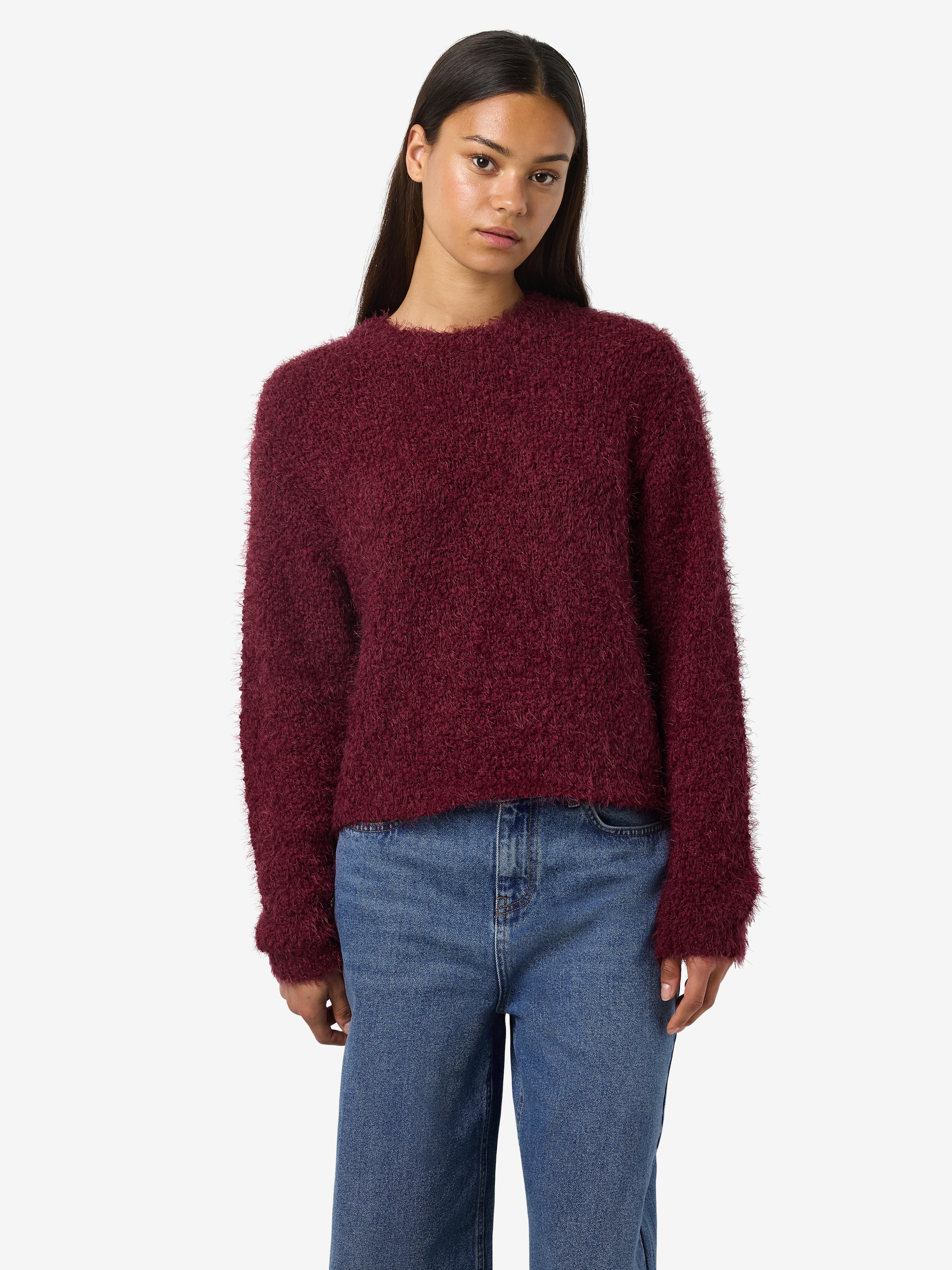Noisy may Rundhalspullover "NMSASSY L/S O-NECK KNIT FWD NOOS" günstig online kaufen