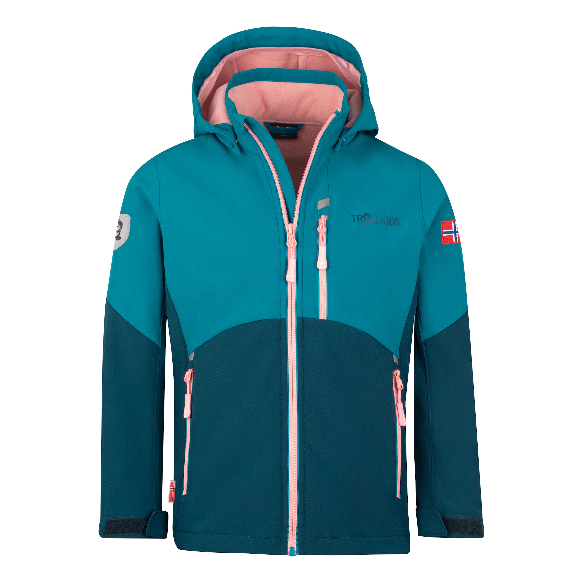 TROLLKIDS Softshelljacke "Girls Balestrand Jacket" mit Brusttasche und zwei Hüfttaschen mit Reißverschluss, winddicht
