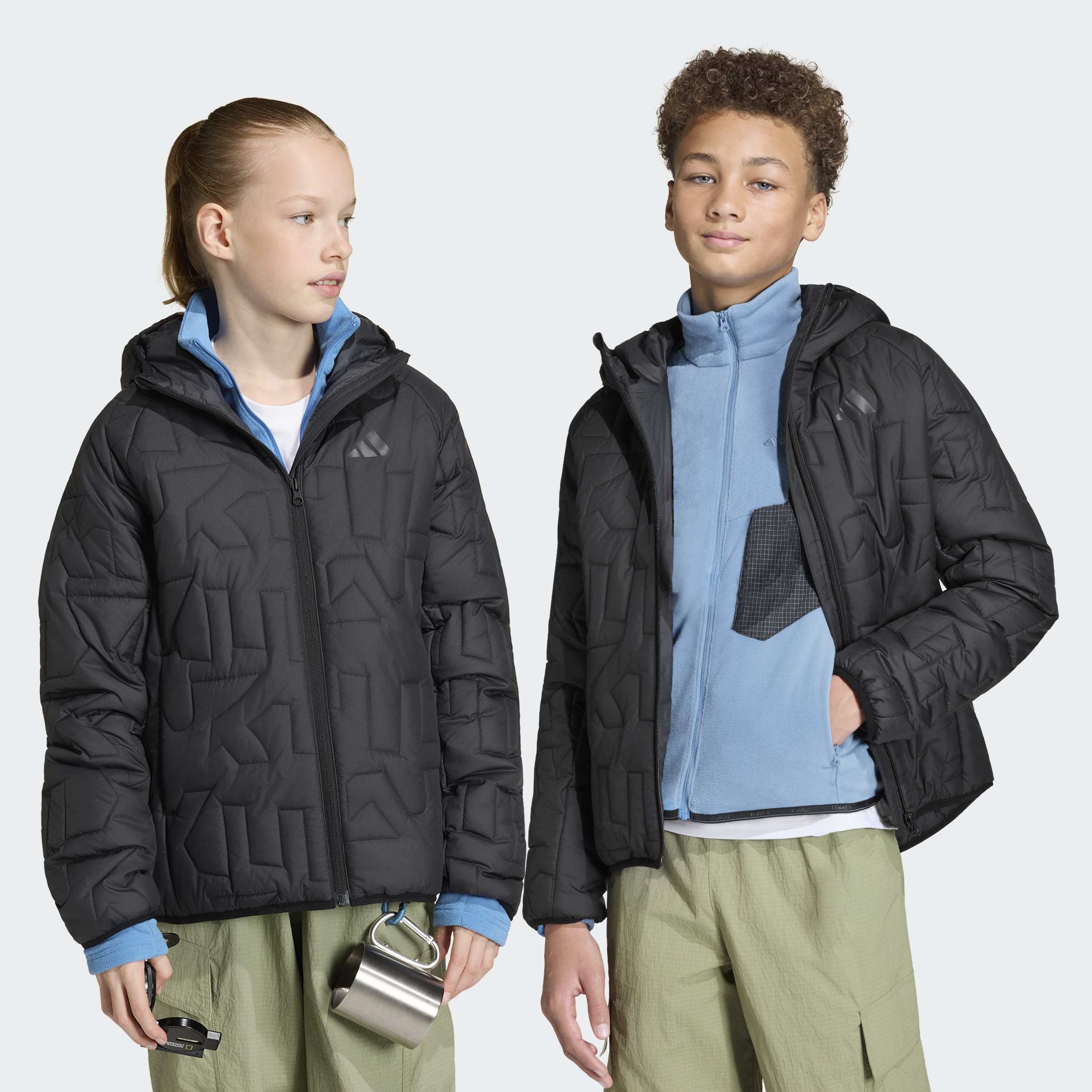 adidas TERREX Outdoorjacke "KIDS XPERIOR CLIMAWARM GEFÜTTERTE" für Kinder, mit durchgehendem Reißverschluss, aus Ripstop-Material