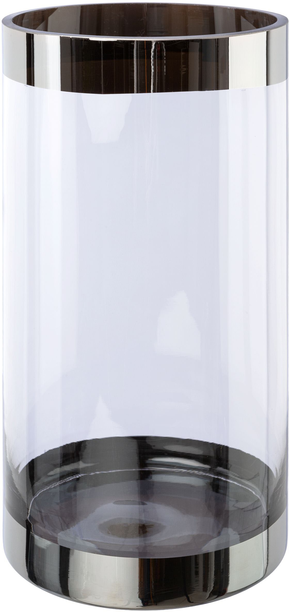 Creativ deco Bodenvase mit silberfarbenen Absetzungen günstig online kaufen