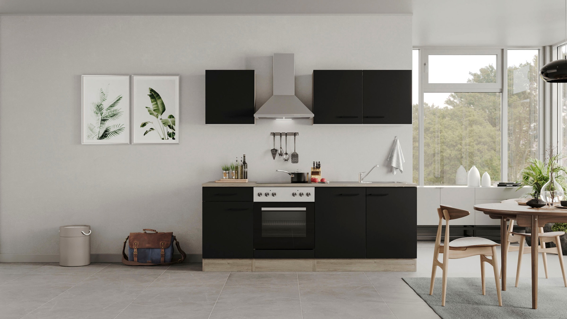 Flex-Well Küche »Capri«, mit und ohne E-Geräten erhältlich, Gesamtbreite 210 cm