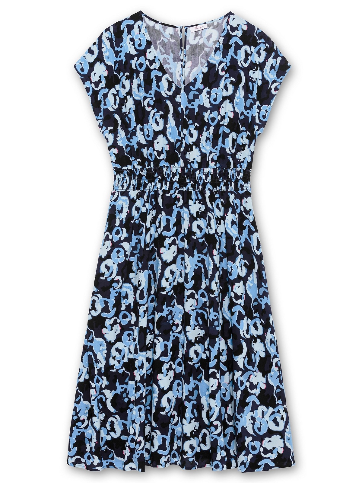 Sheego Druckkleid »Große Größen«, mit Minimalprint und Smokbund
