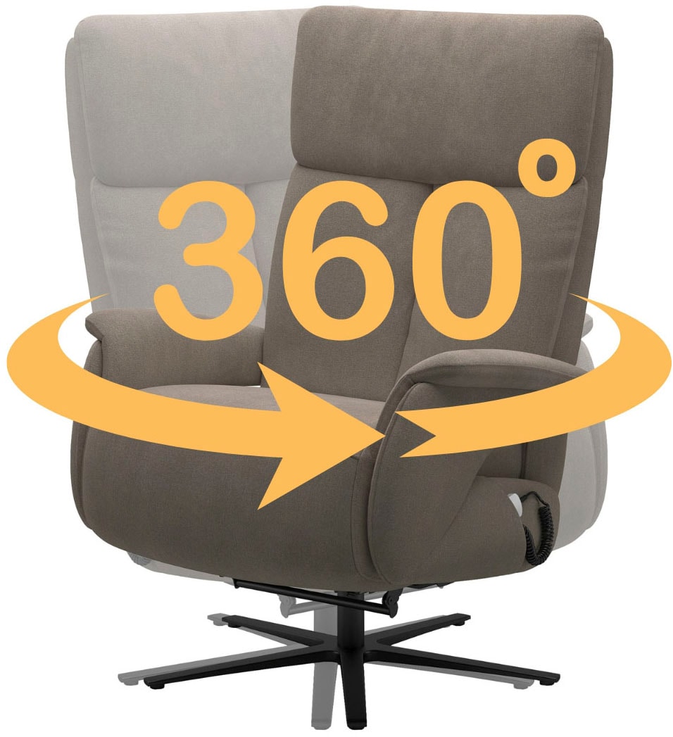 sit&more TV-Sessel »Triple Seven mit Kopfteilver, Drehfunktion, Herz-Waage & Relaxfunktion« Ergonomie M: elektr. Fußstütze & Rückenlehne