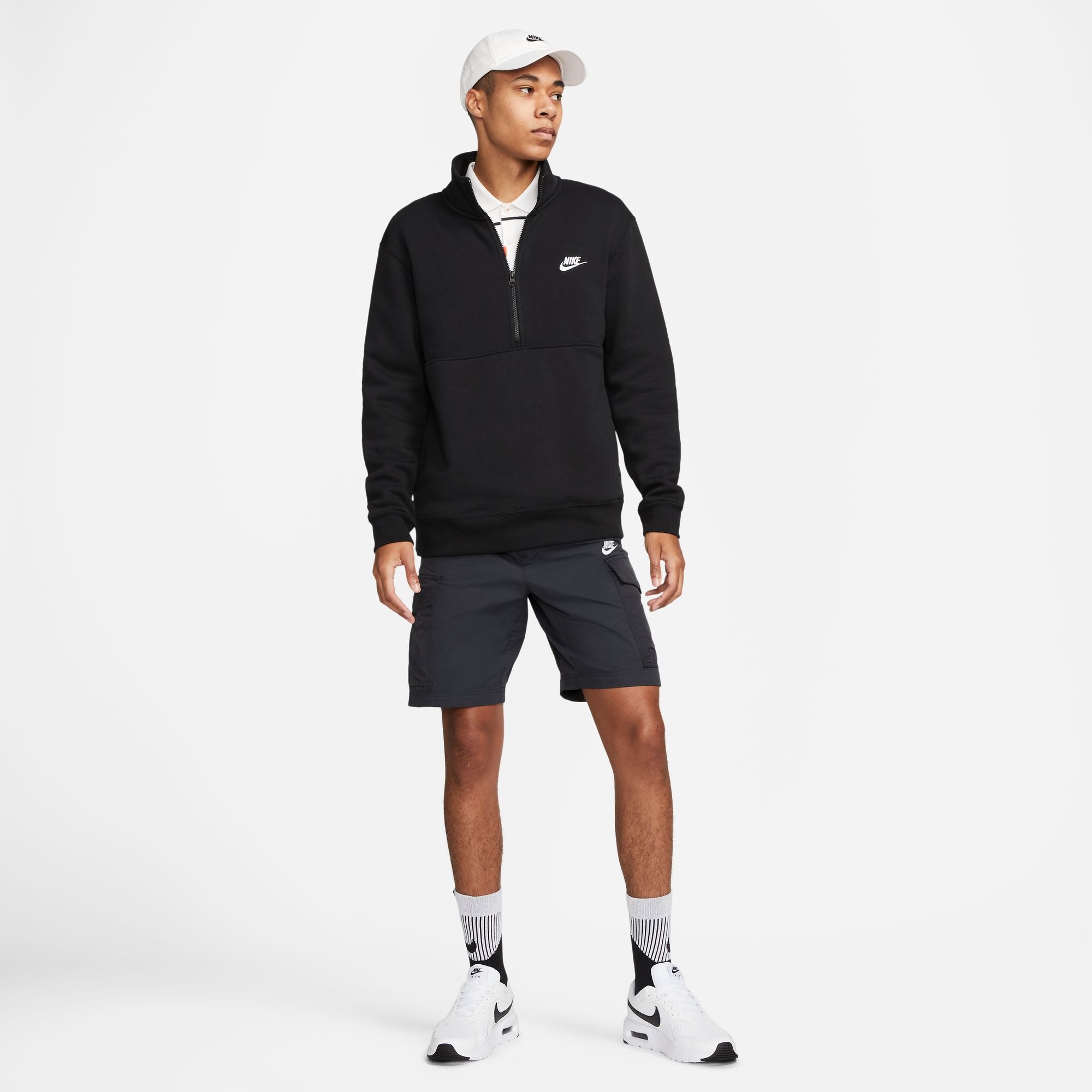Nike Sportswear Sweatshirt »CLUB MEN'S BRUSHED-BACK 1/-ZIP PULLOVER«