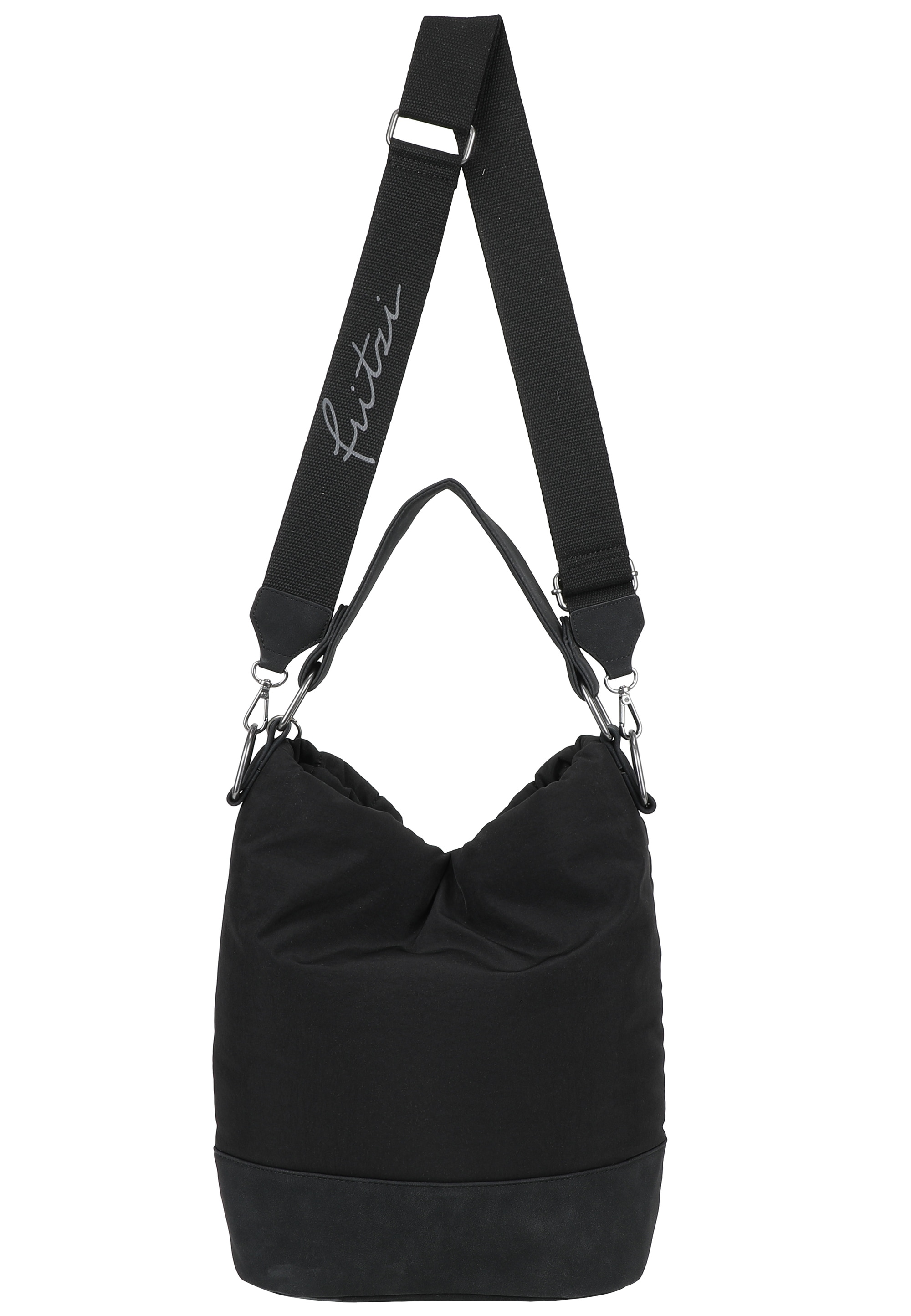Fritzi aus Preußen Henkeltasche »Olga Limited Black Bubble«, aus mattem 3D-Bubble Nylon-Material