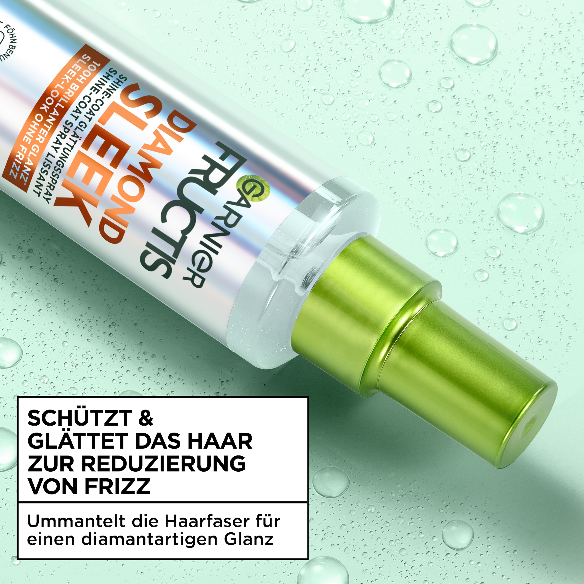 GARNIER Haarpflege-Spray »Garnier Fructis Diamond Sleek Shine-Coat Glättungsspray« für glattes Haar, mit Diamond Sleek Shine-Coat Formel, nicht fettend