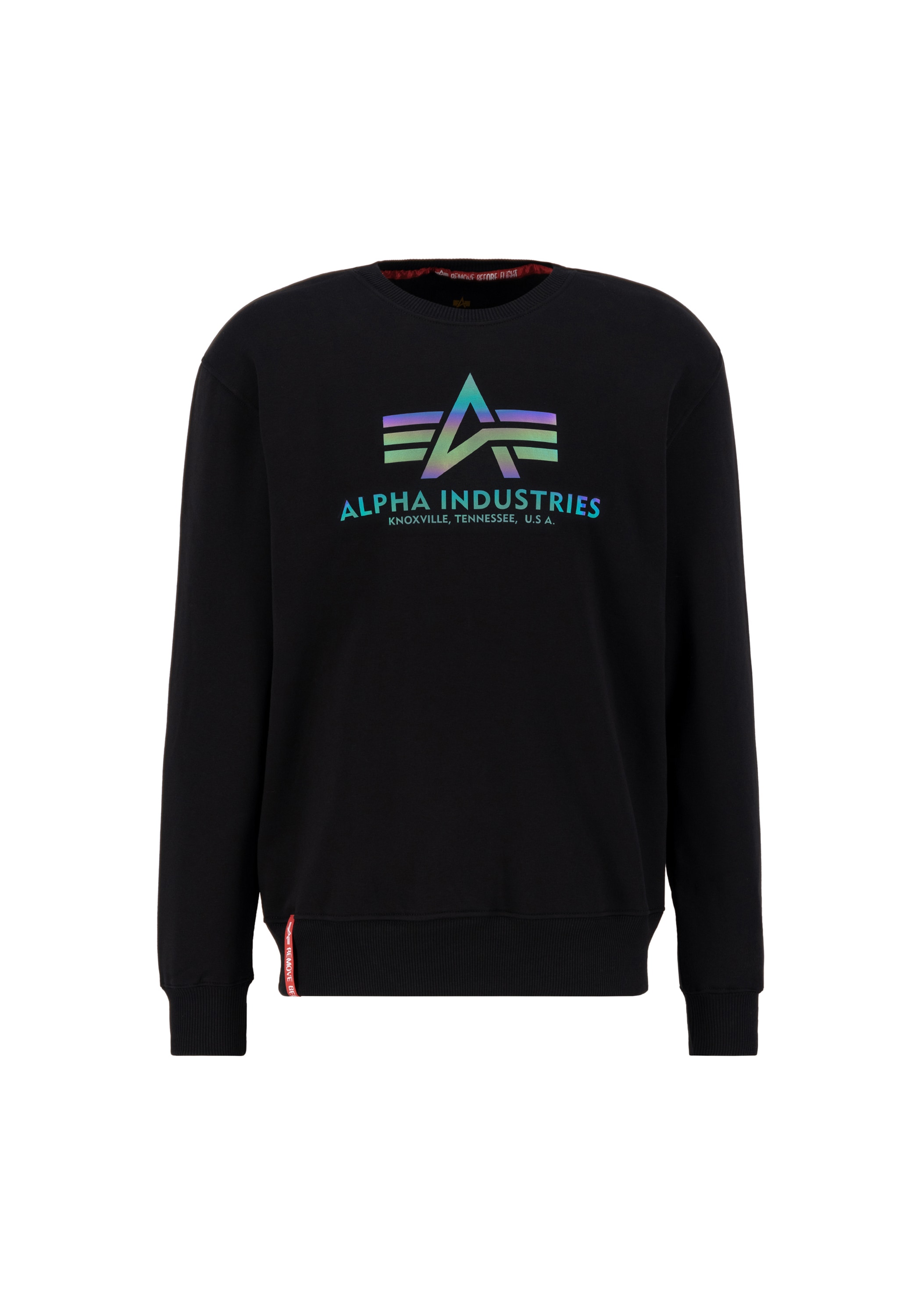 Alpha Industries Sweater »Basic Sweatshirt Rainbow Refl. Print Big Logo Sweatshirt«