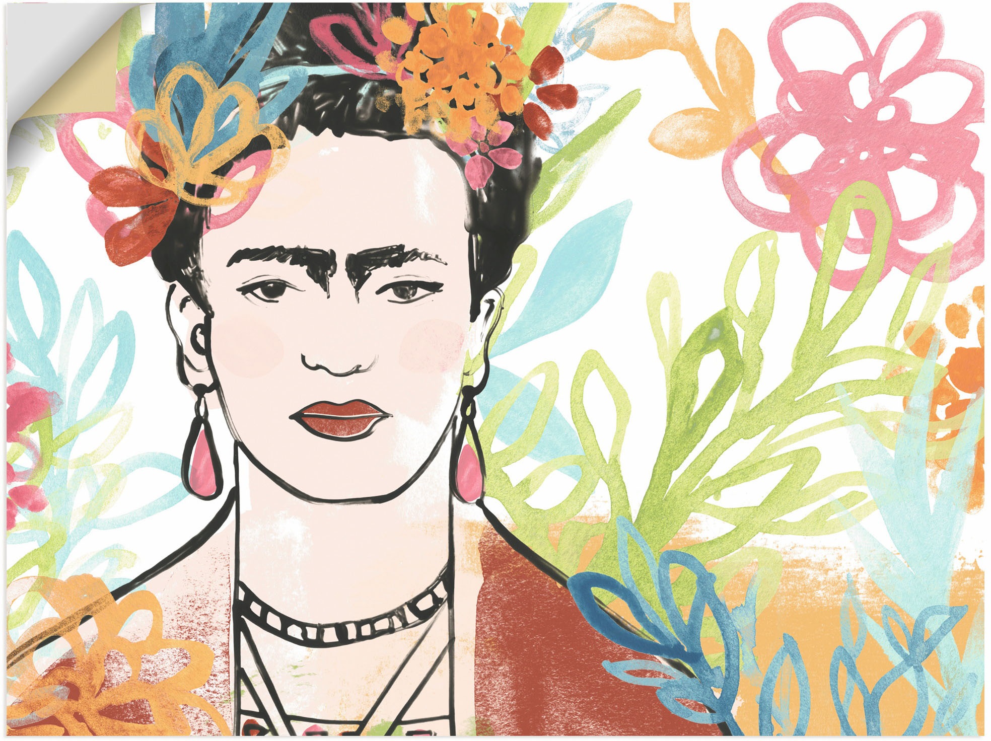Artland Wandfolie "Porträt von Frida Collection A", Bilder von Frauen, (1 St.), selbstklebend