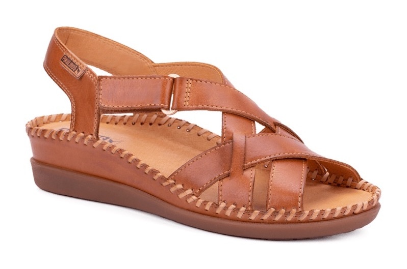 PIKOLINOS Sandalette "CADAQUES", Sommerschuh, Sandale, Keilabsatz, mit Kontrast-Rahmennaht