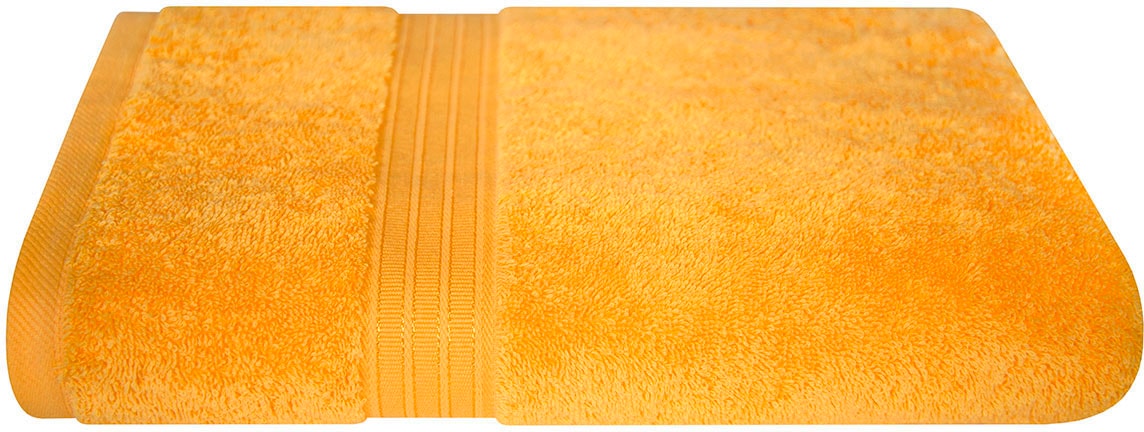 Duschtuch DYCKHOFF, B:70cm L:140cm, gold, Frottier, Obermaterial: 100% Baumwolle, Handtücher, "Siena", mit Bordüre