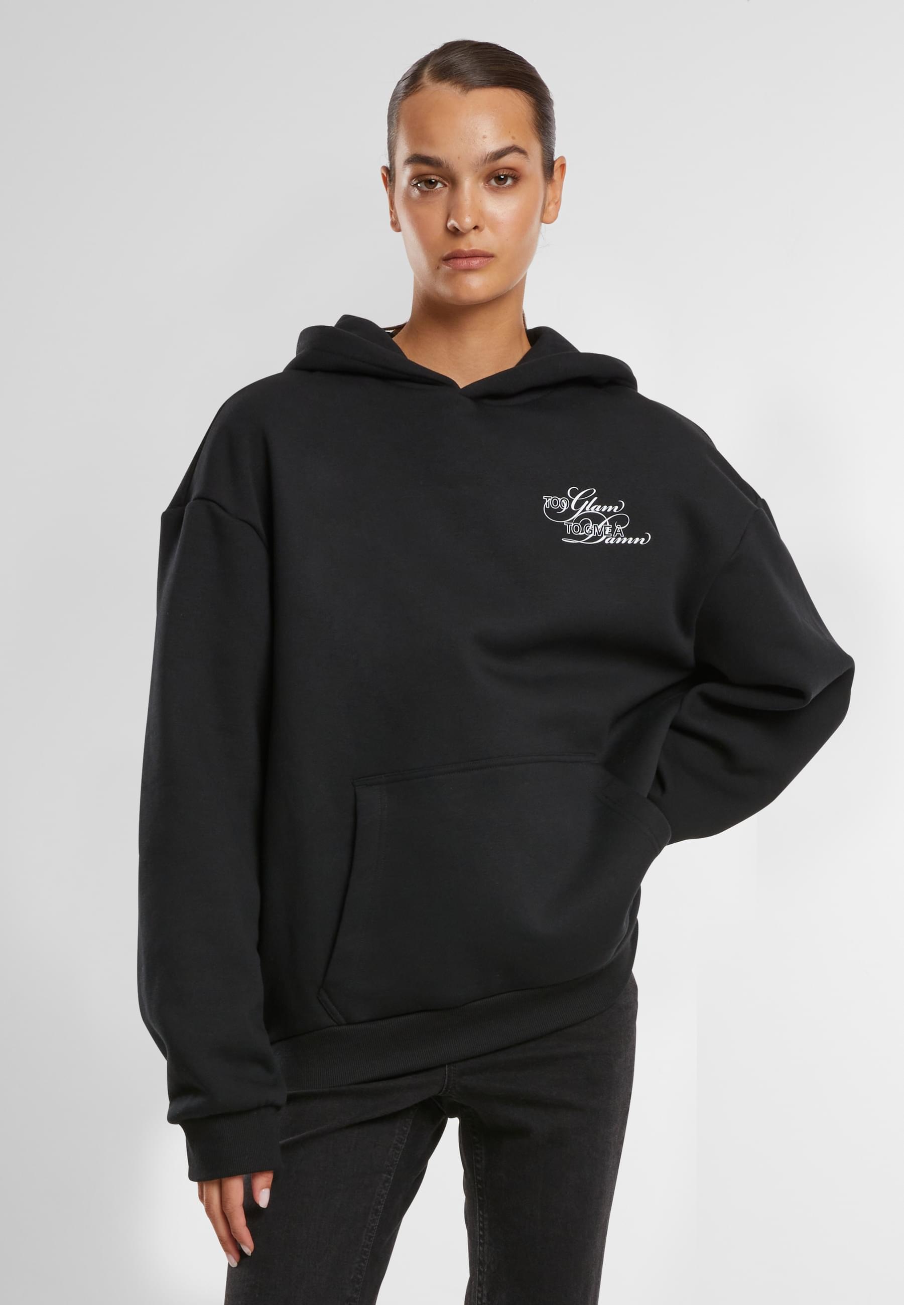 Miss Tee Kapuzenpullover »Miss Tee Give A Damn Ladies Fluffy Hoody«, (1 tlg.)