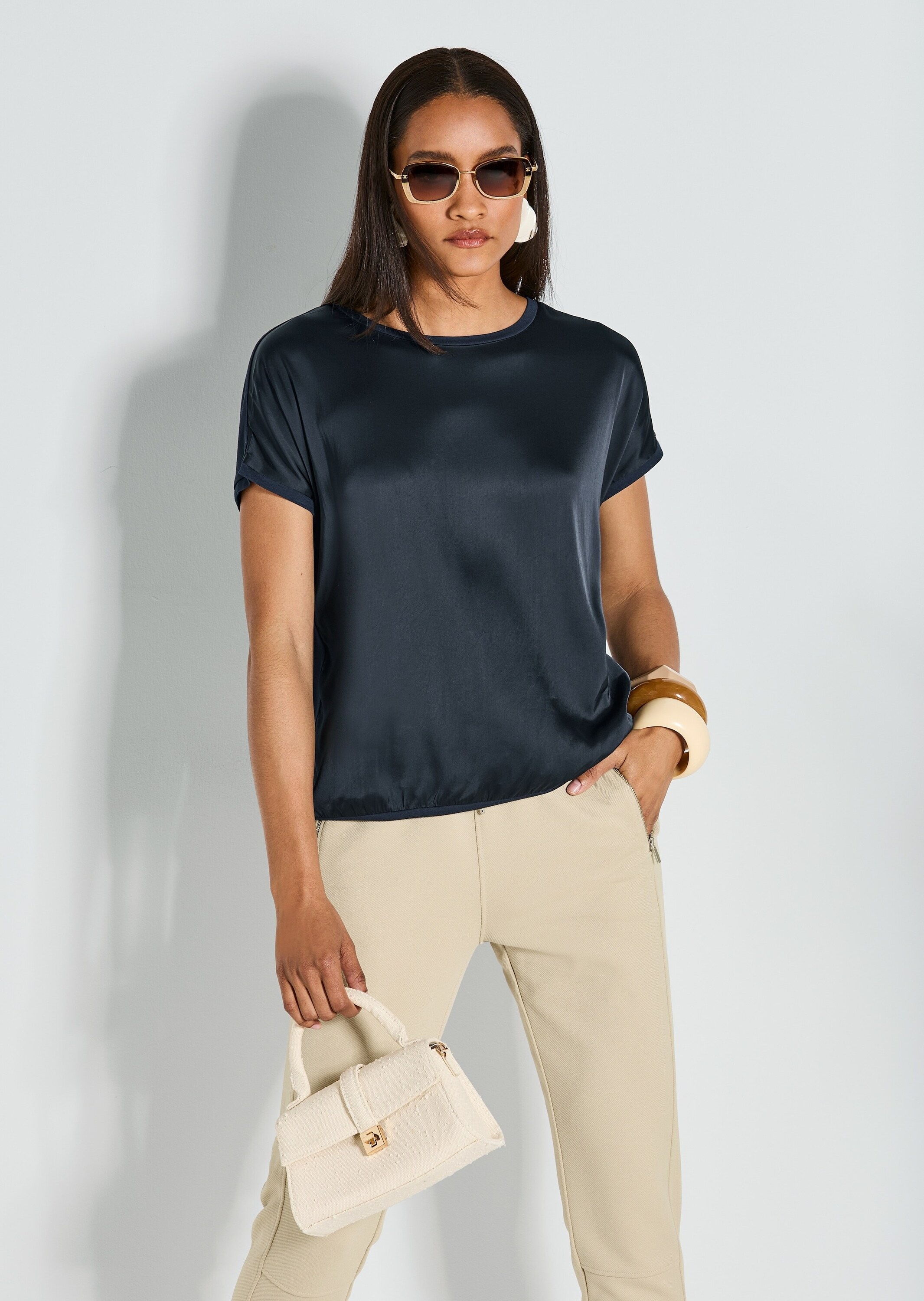 Madeleine Blusenshirt Short Sleeve Blue 36 3