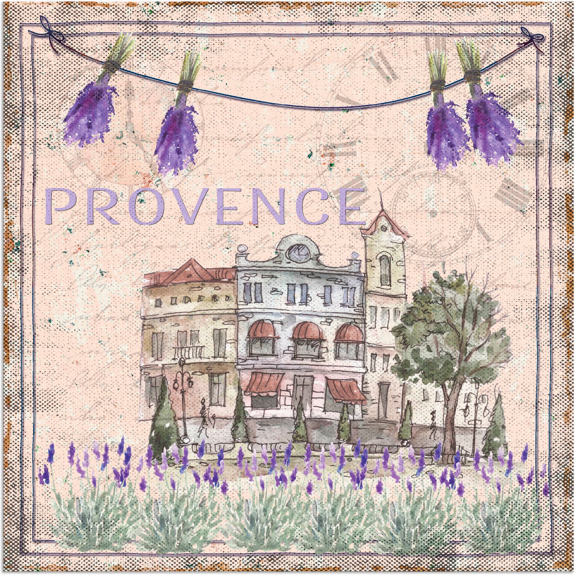 Artland Wandbild "Provence-meine Liebe", Blumen, (1 St.), als Alubild, Outdoorbild, Leinwandbild in verschied. Größen