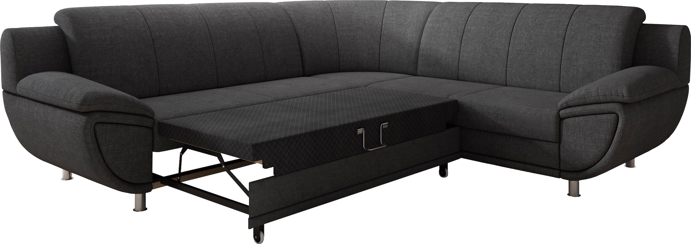 TRENDMANUFAKTUR Ecksofa "Rondo II, zeitlos & elegant, bequeme Armlehnen, L- günstig online kaufen