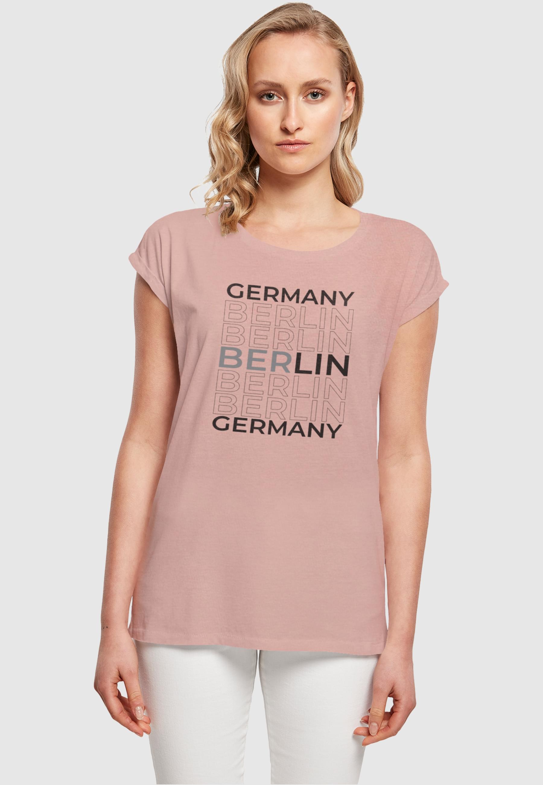 Thumbnail - Merchcode T-Shirt "Merchcode Damen Ladies Berlin Extended Shoulder Tee", (1 tlg.)